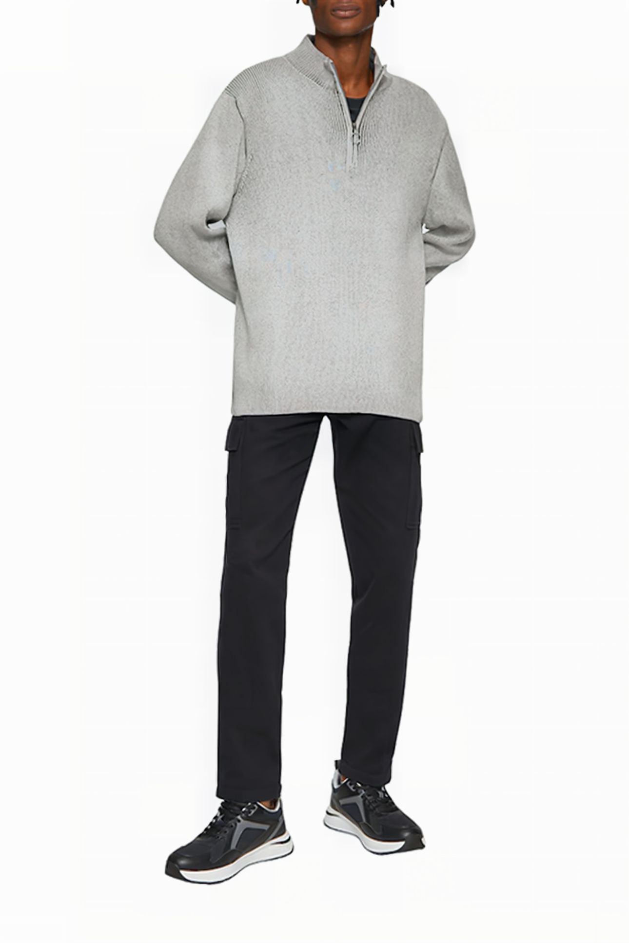 S.OLIVER-QS PULLOVER LIGHT GREY 2