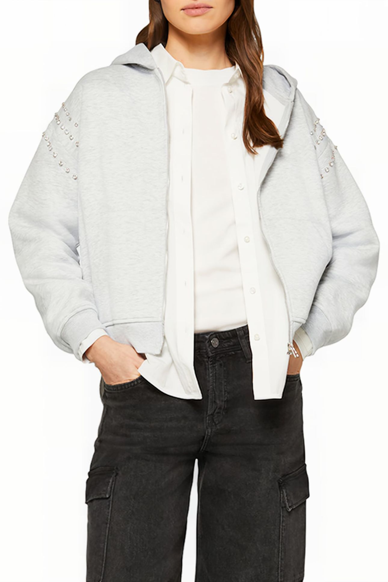 S.OLIVER SWEATSHIRT GREY/BLACK 1