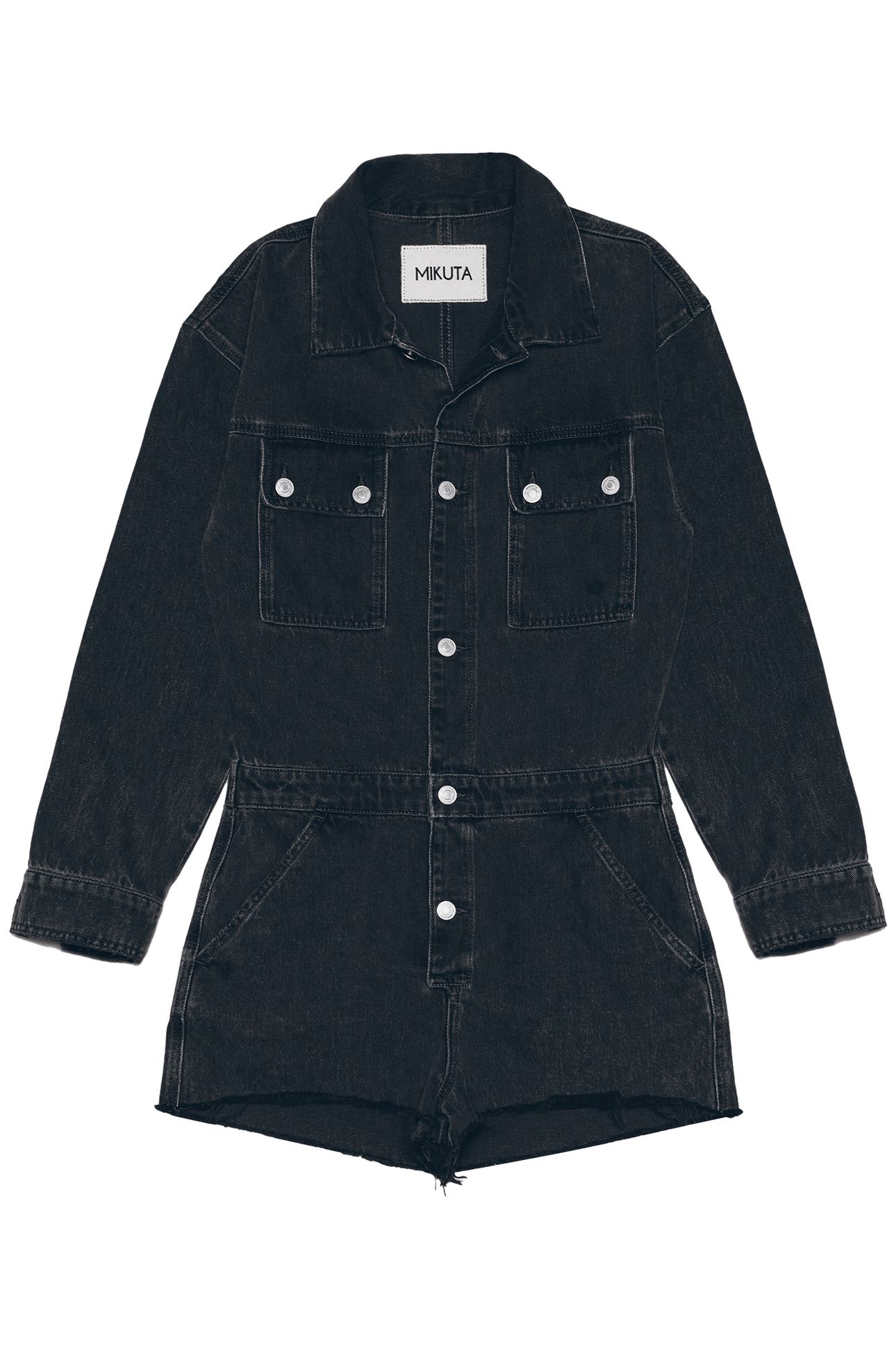 THE BLACK SHORT DENIM JUMPSUIT 2