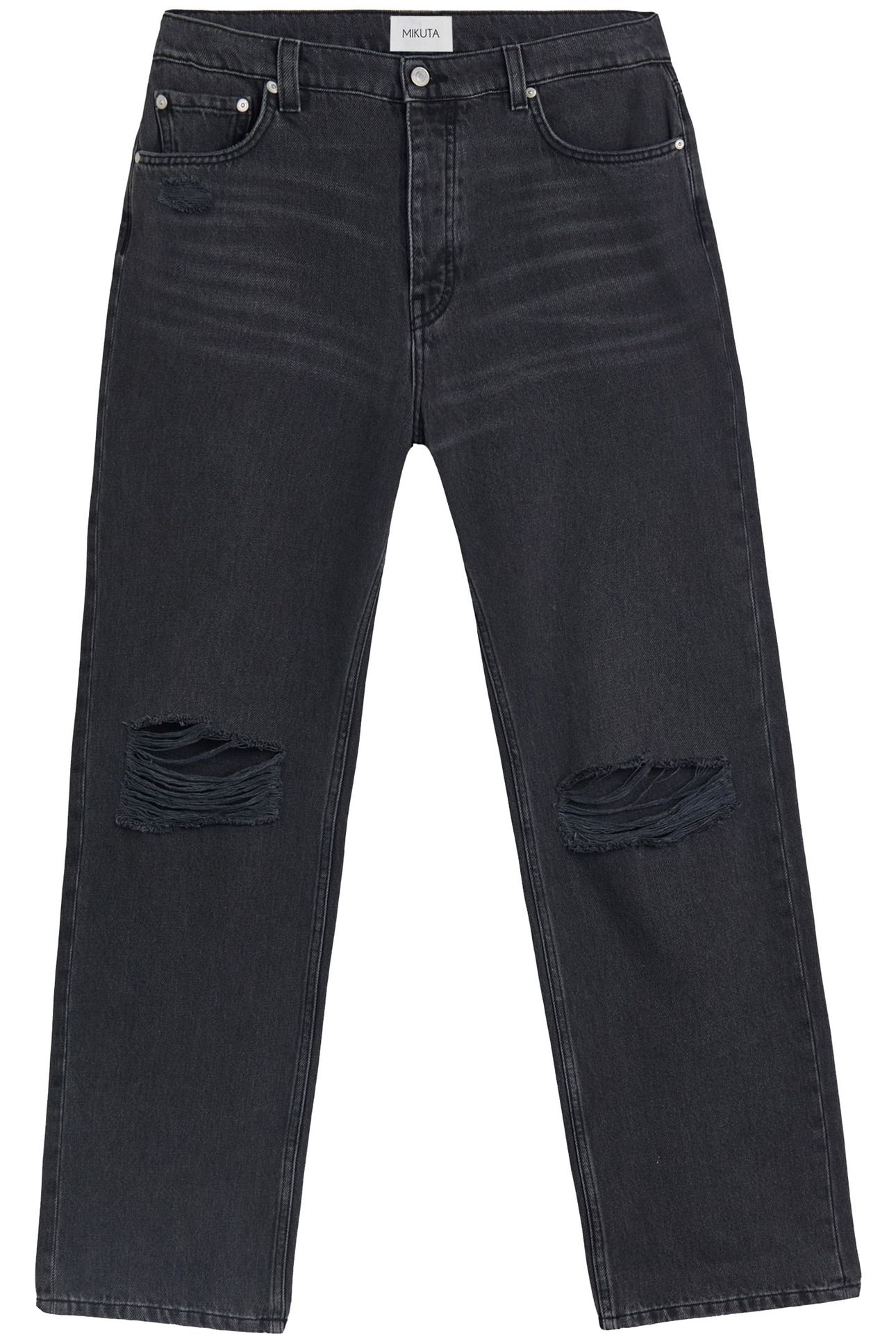 THE BLACK RIPPED RELAXED JEANS 2