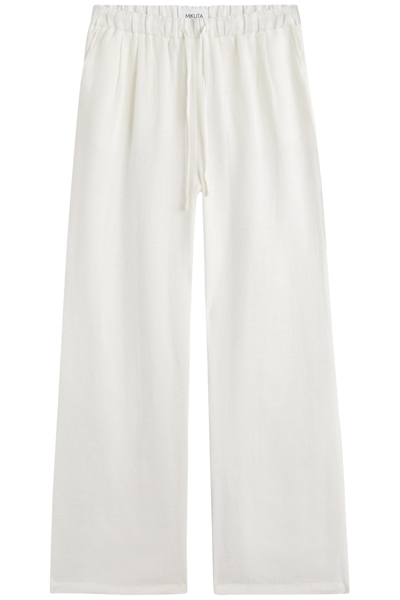 THE WHITE LOOSE LINEN PANTS 1