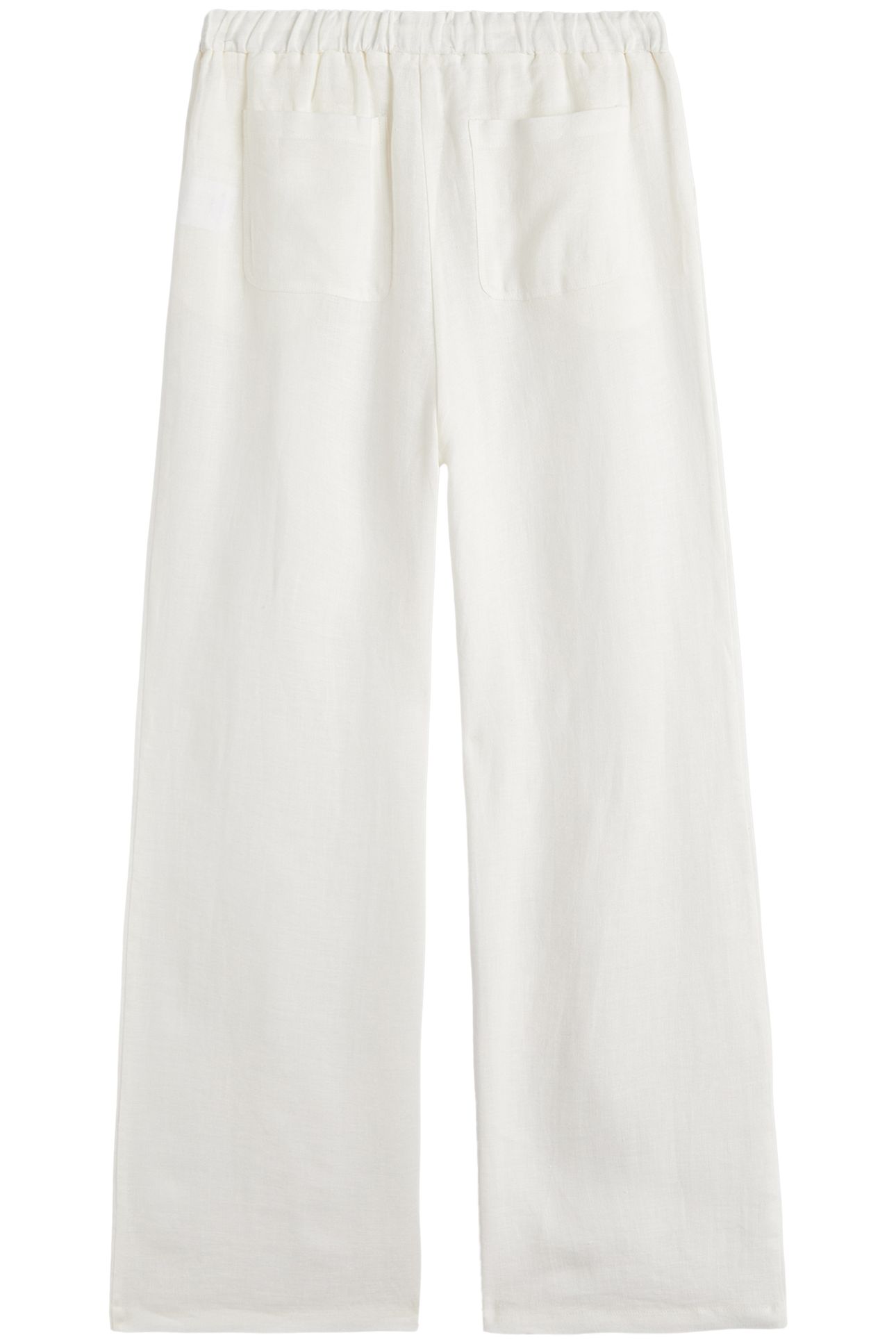 THE WHITE LOOSE LINEN PANTS 2