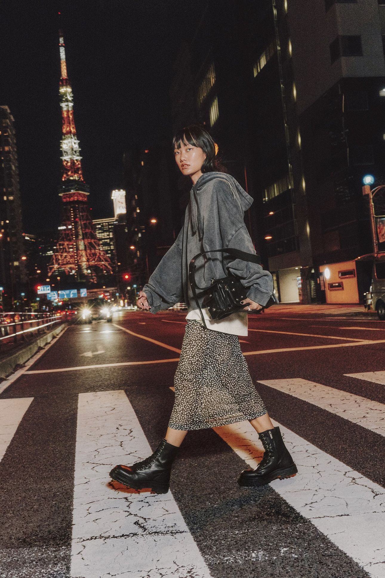 THE DOTTED LONG MESH SKIRT 3