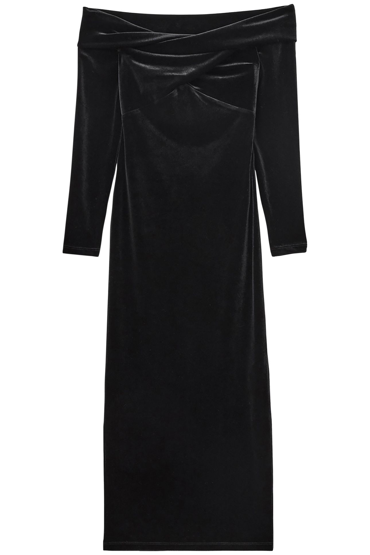 DELTA VELVET DRESS BLACK 7