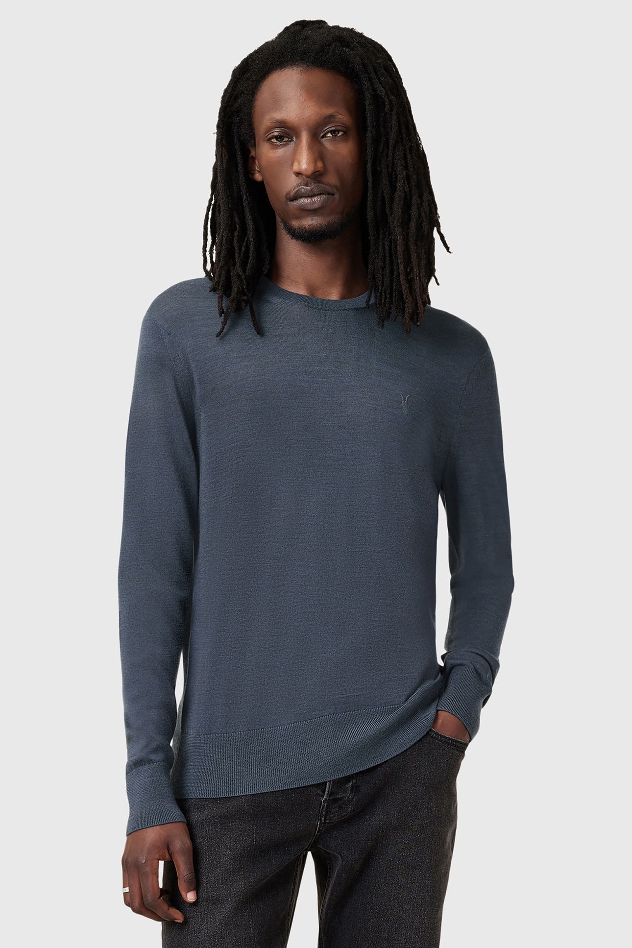 MODE MERINO CREW PITCHED BLUE 1