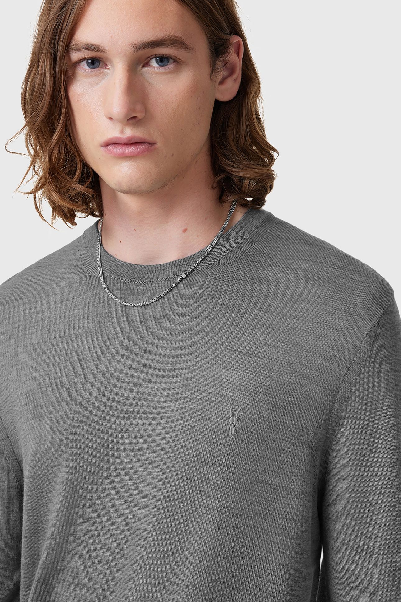 MODE MERINO CREW FOSSIL GREY 5