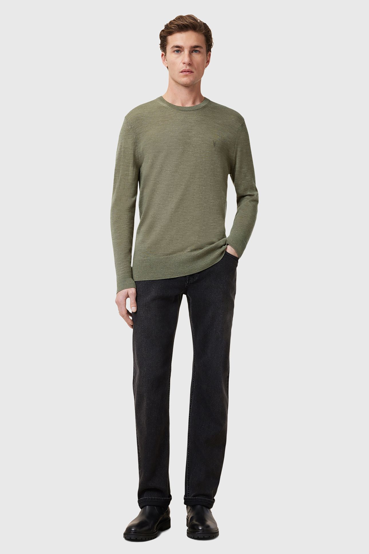 MODE MERINO CREW LIGHT ASH GREEN 2