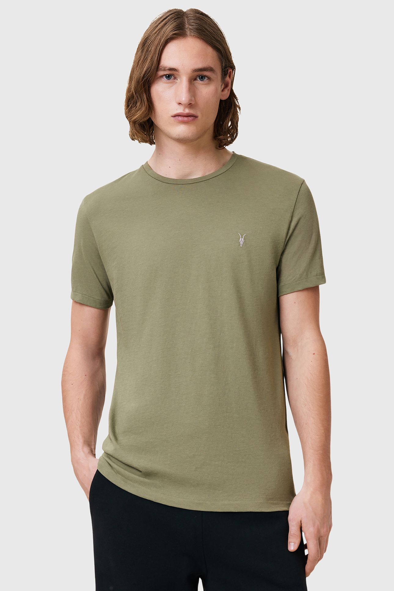TONIC SS CREW 3 PK WHITE/BROWN/GREEN 3