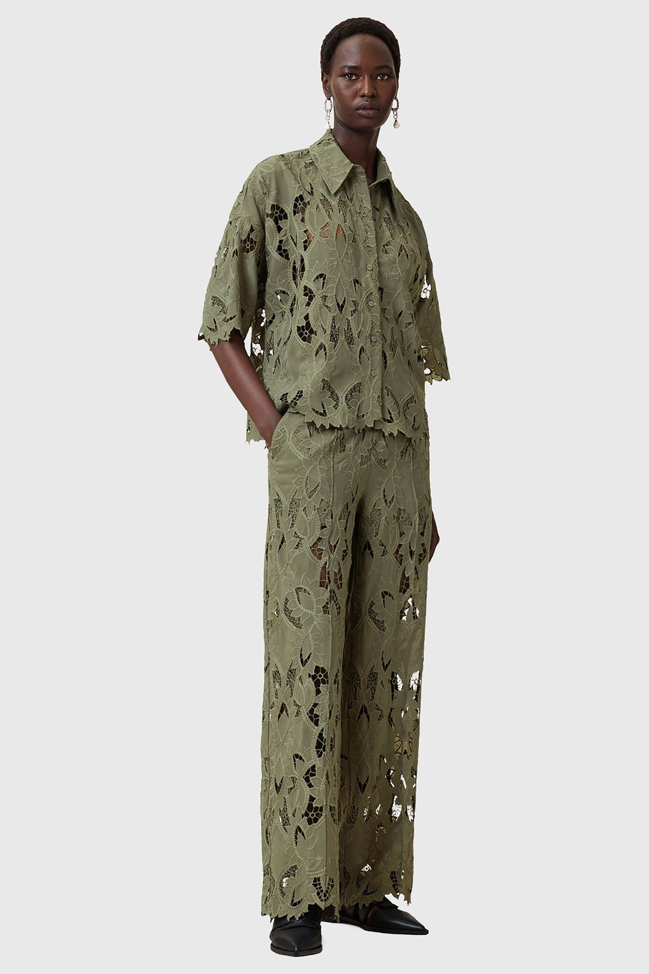 CHARLI EMB SHIRT MERMAID GREEN 2