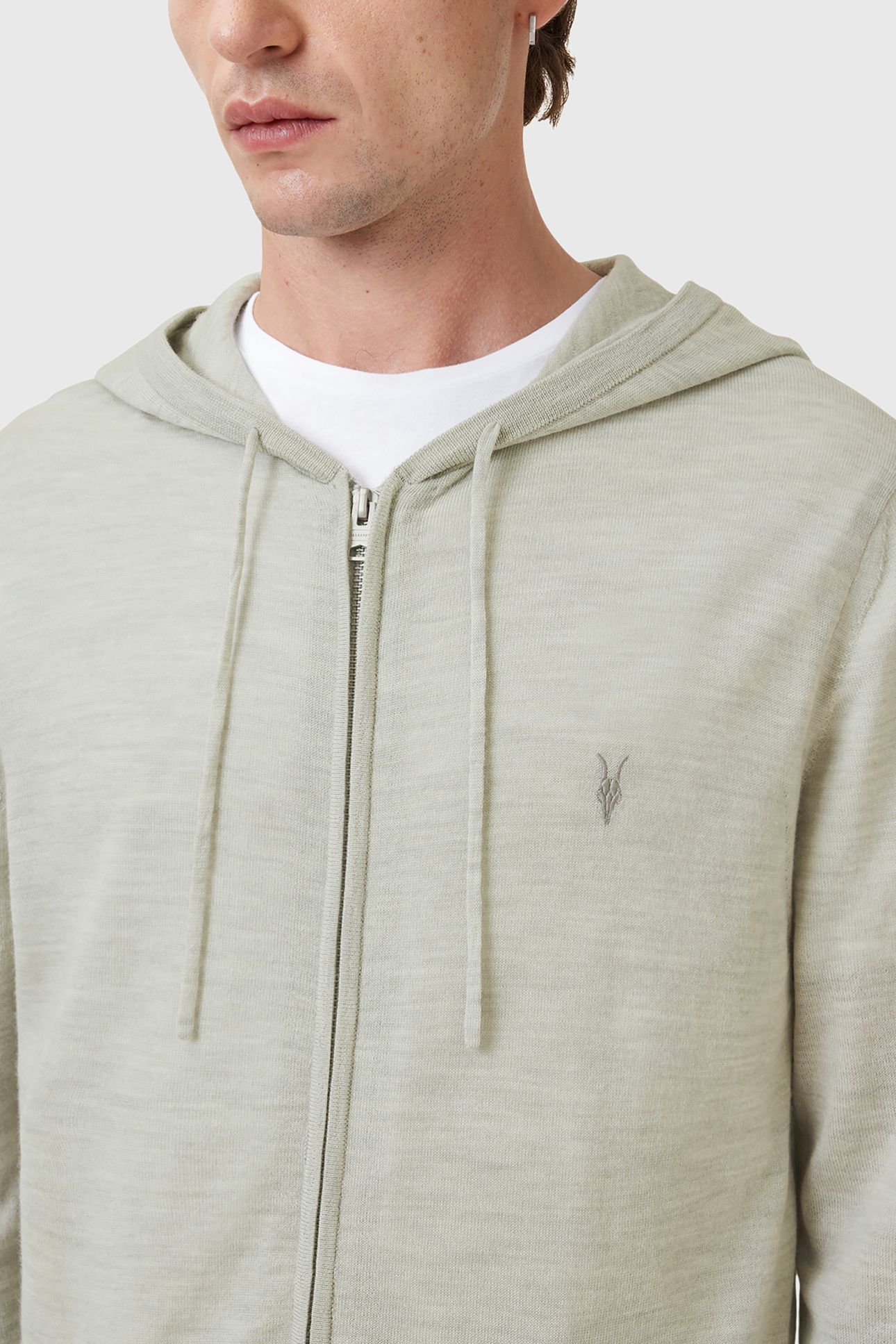 MODE MERINO ZIP HOOD SLATE GREEN 5