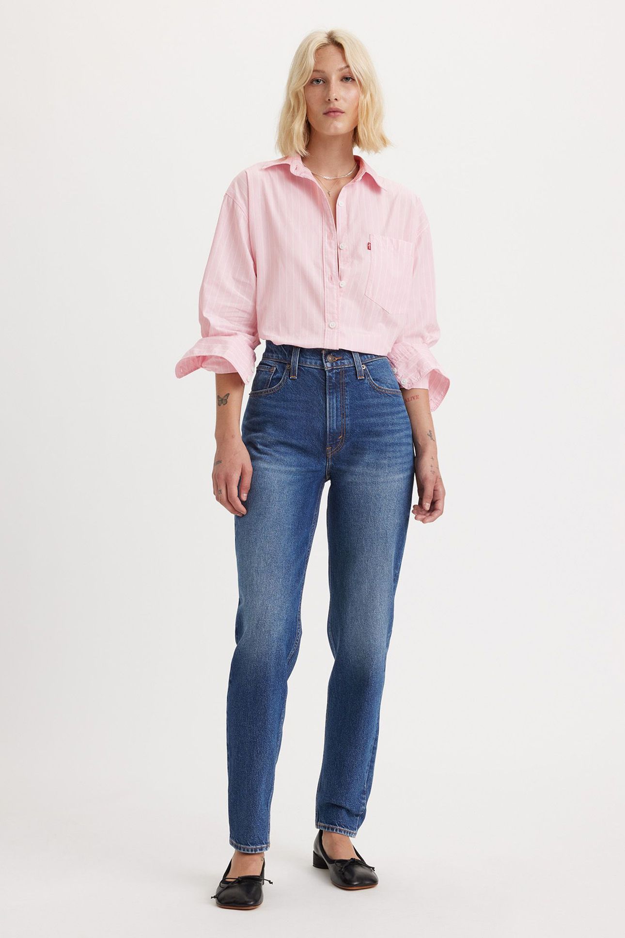 80S MOM JEANS DARK INDIGO 2
