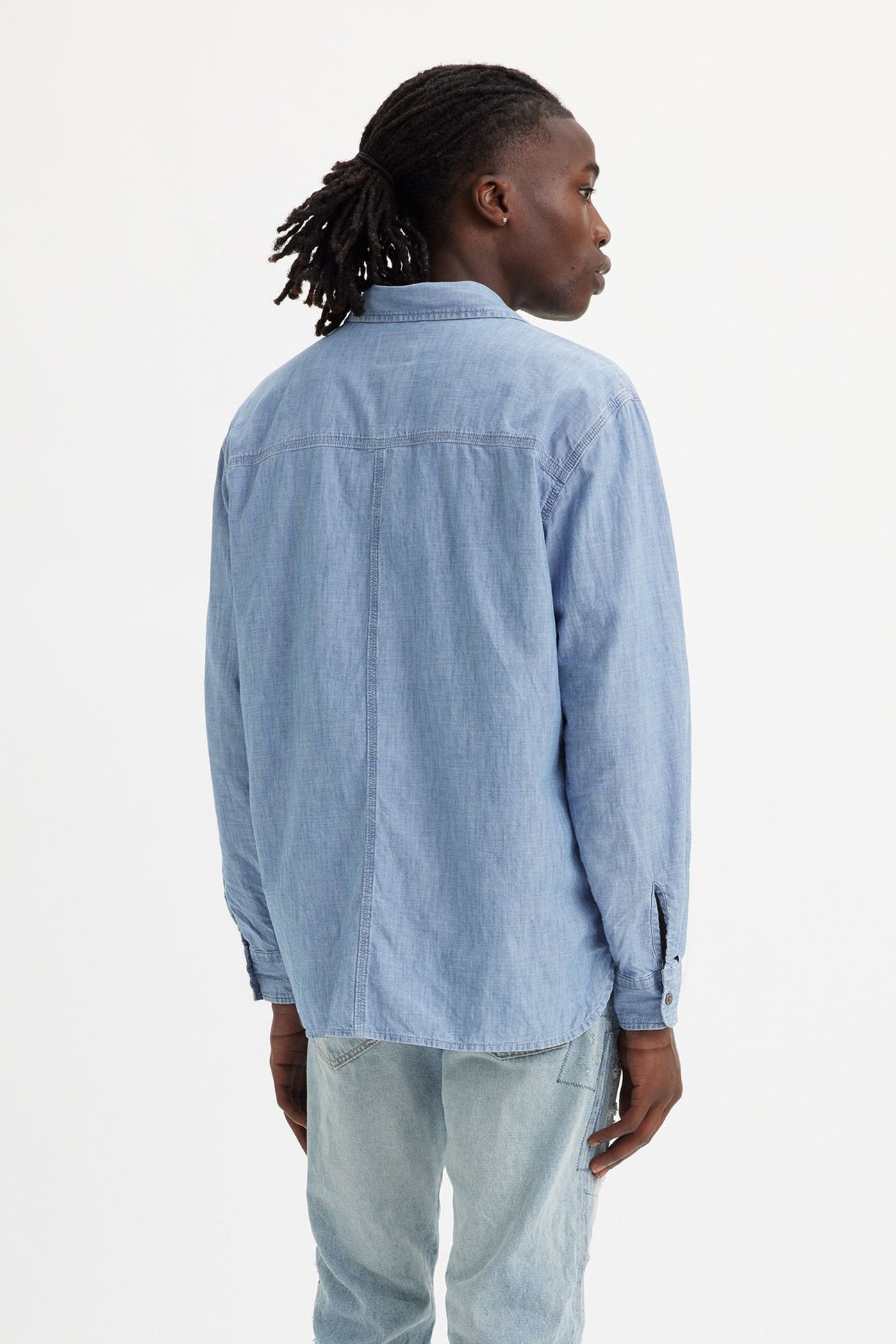 LONG SLEEVE AUBURN WORKER SHIRT BLUE 2
