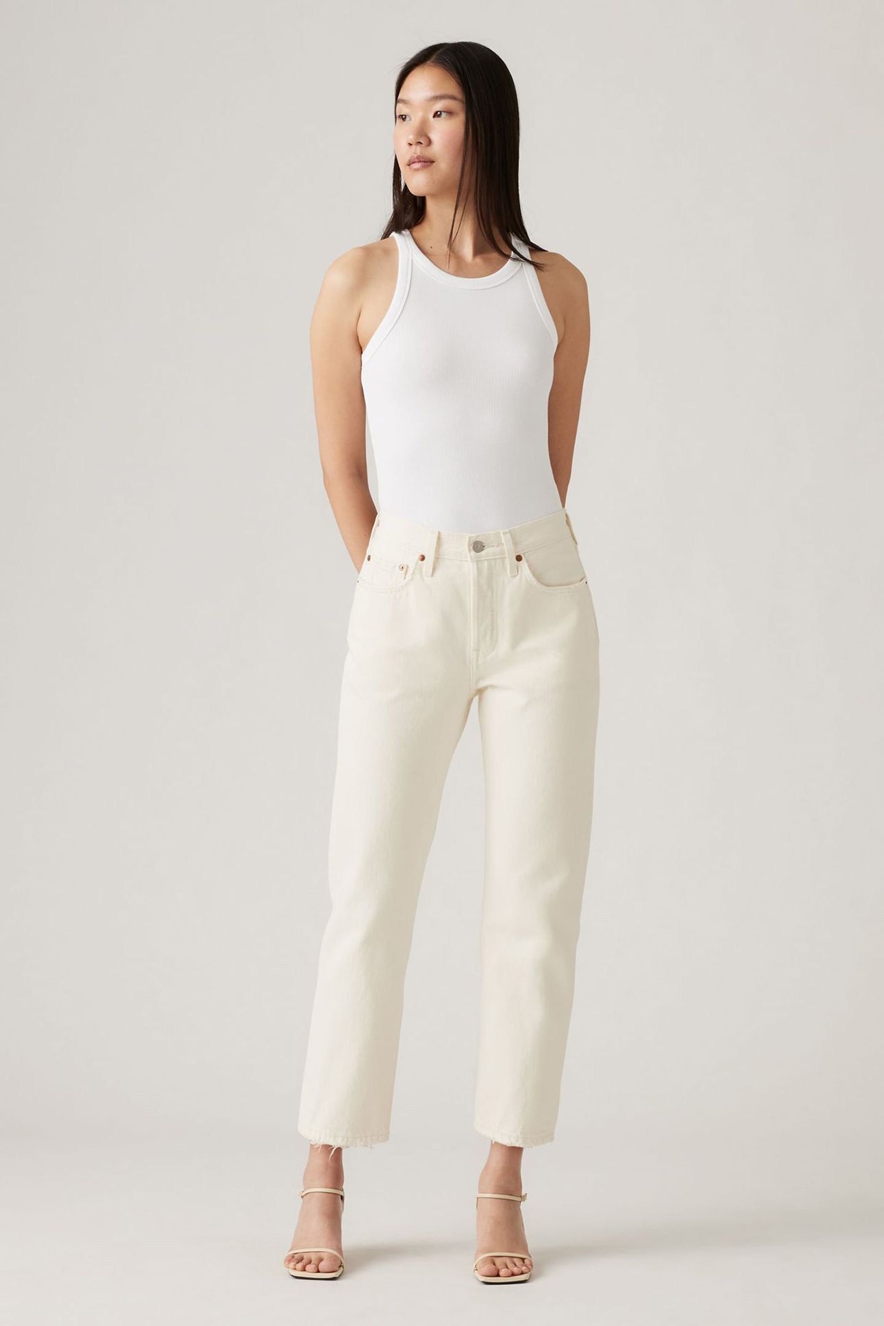 501® CROP JEANS WHITE 1
