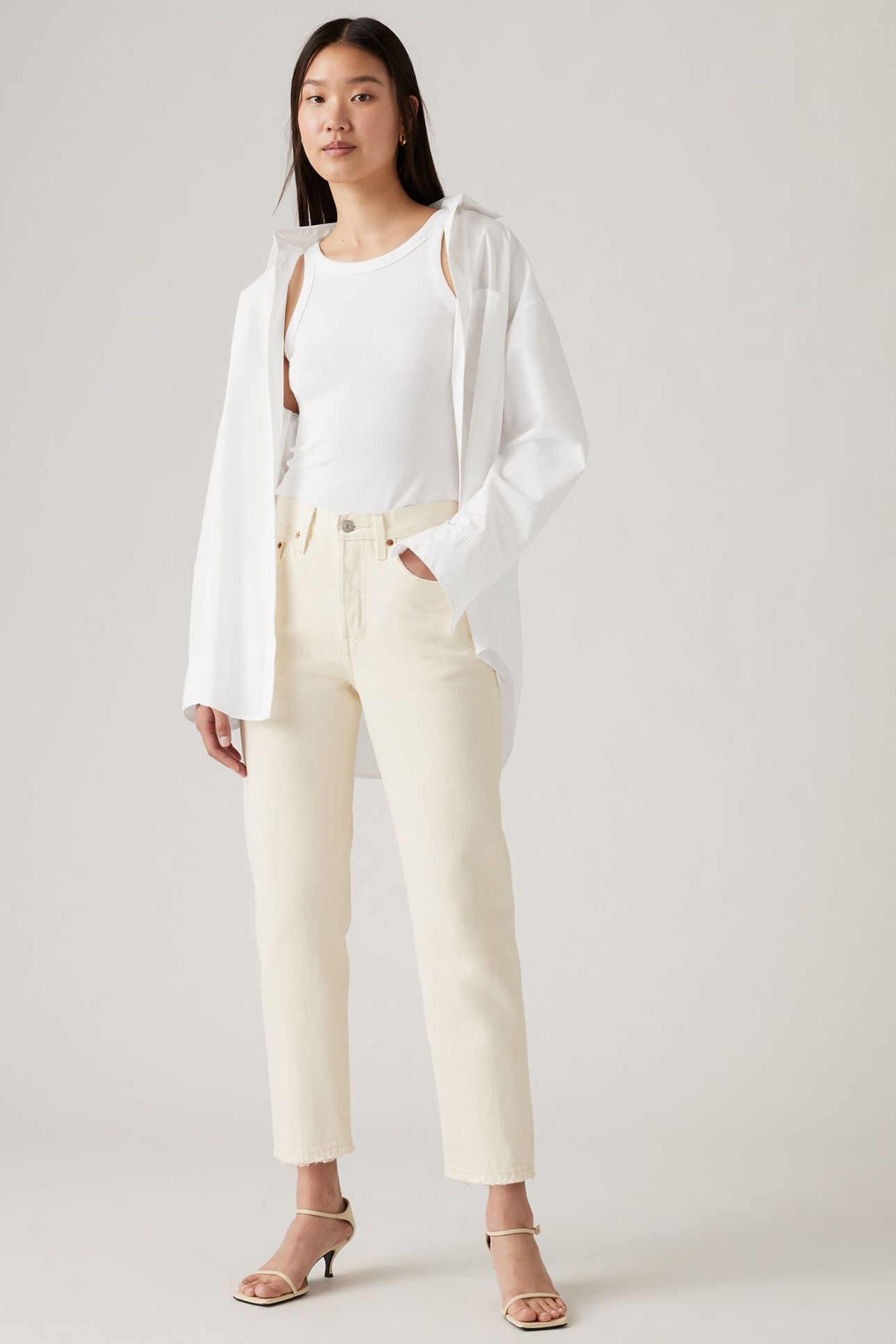 501® CROP JEANS WHITE 5