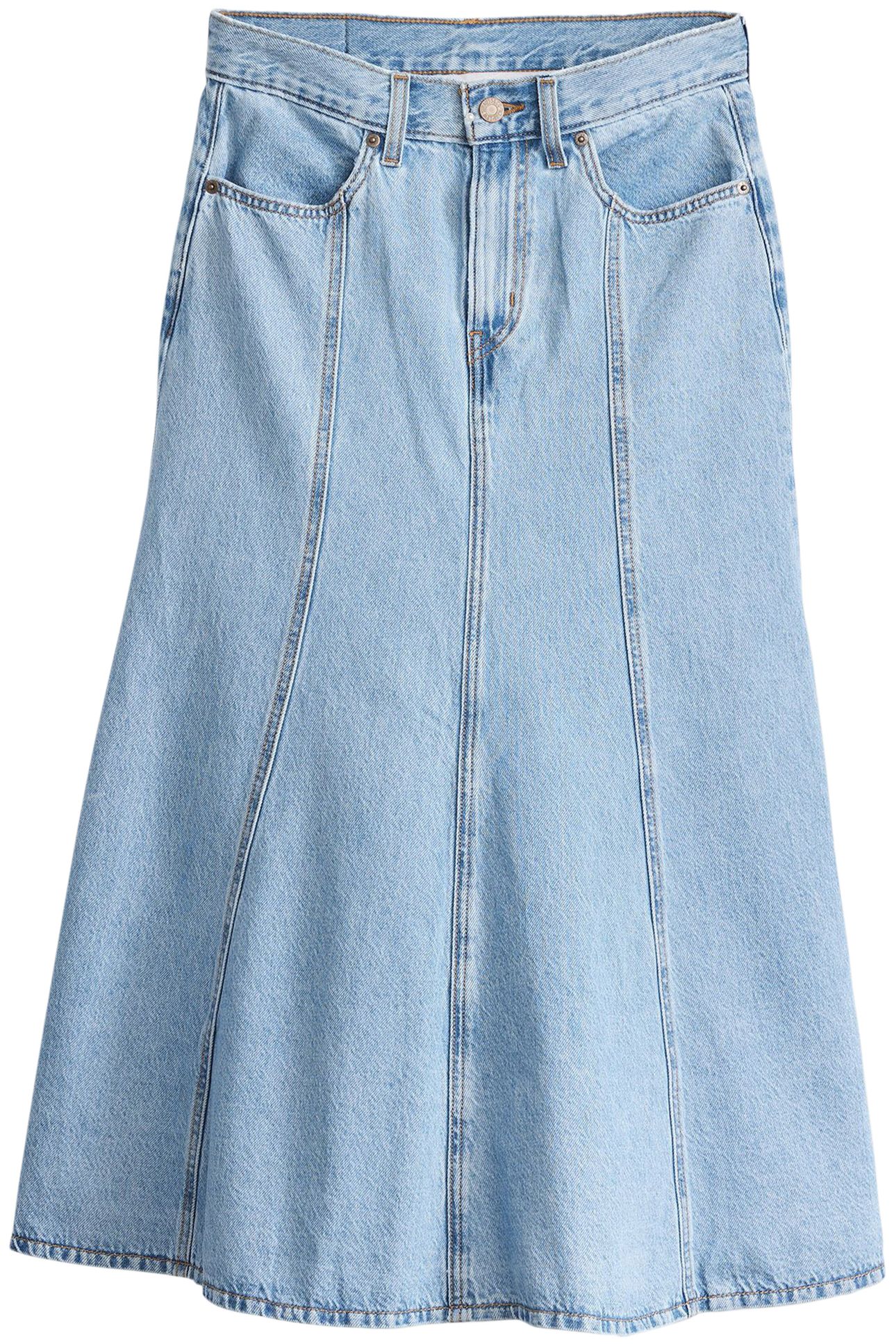 FIT AND FLARE SKIRT MED INDIGO 4