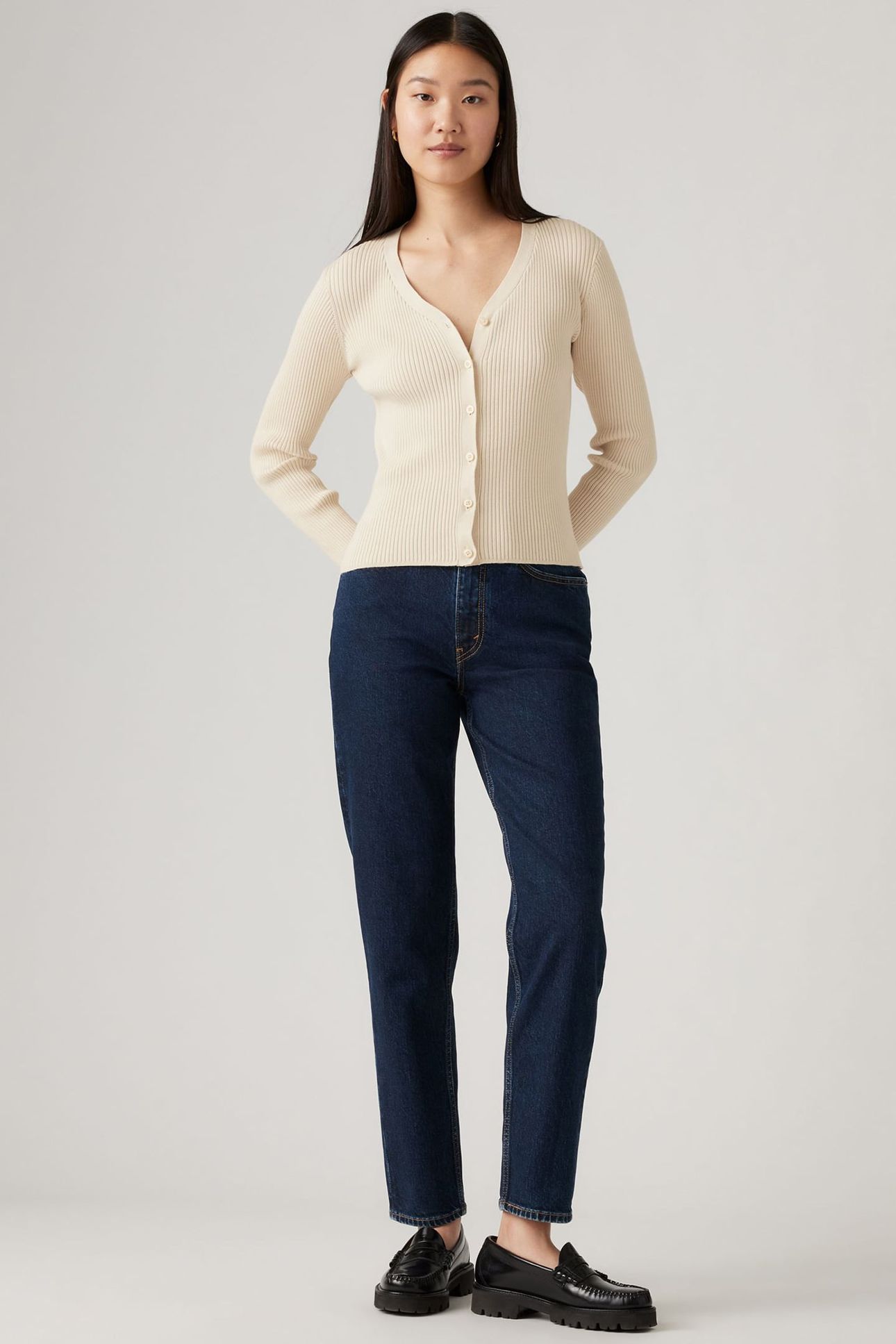 80'S MOM JEANS DARK INDIGO 1