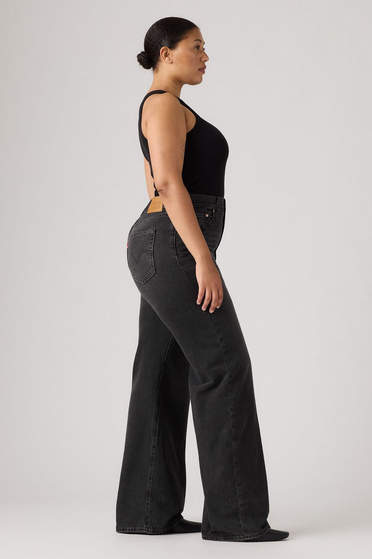 RIBCAGE WIDE LEG JEANS BLACK 5