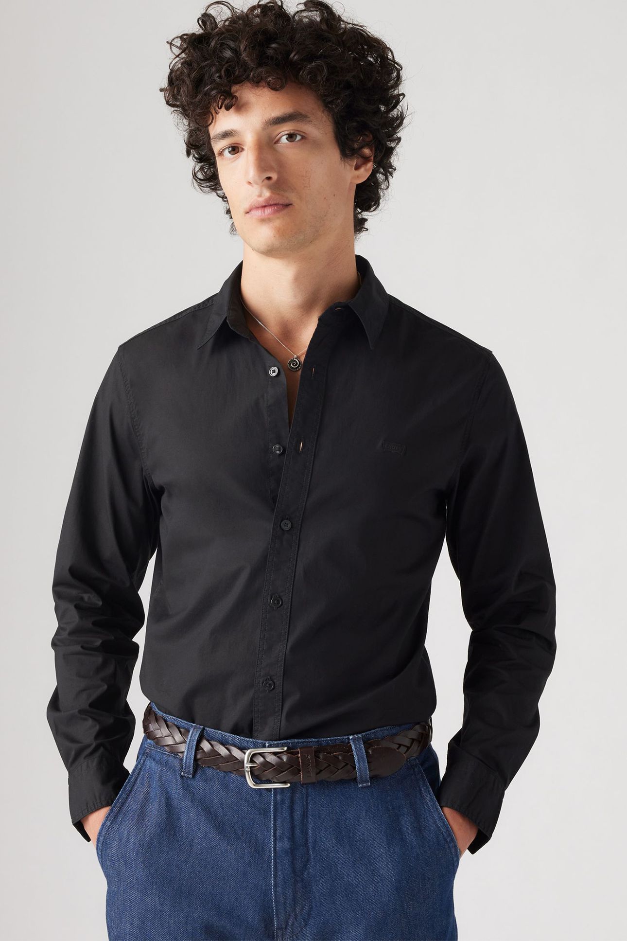 BATTERY HOUSEMARK SLIM FIT SHIRT BLACK 4