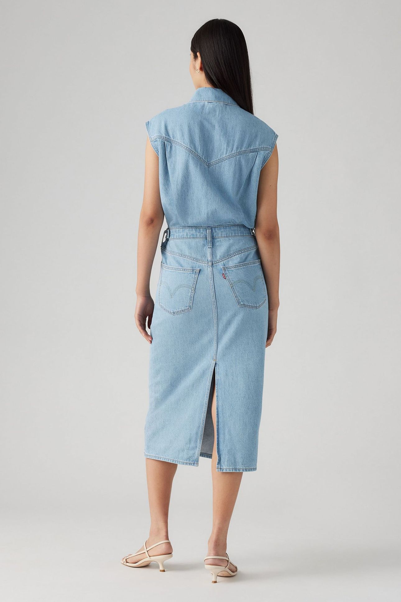 ICONIC SLEEVELESS LIGHTWEIGHT DRESS LIGHT INDIGO 2