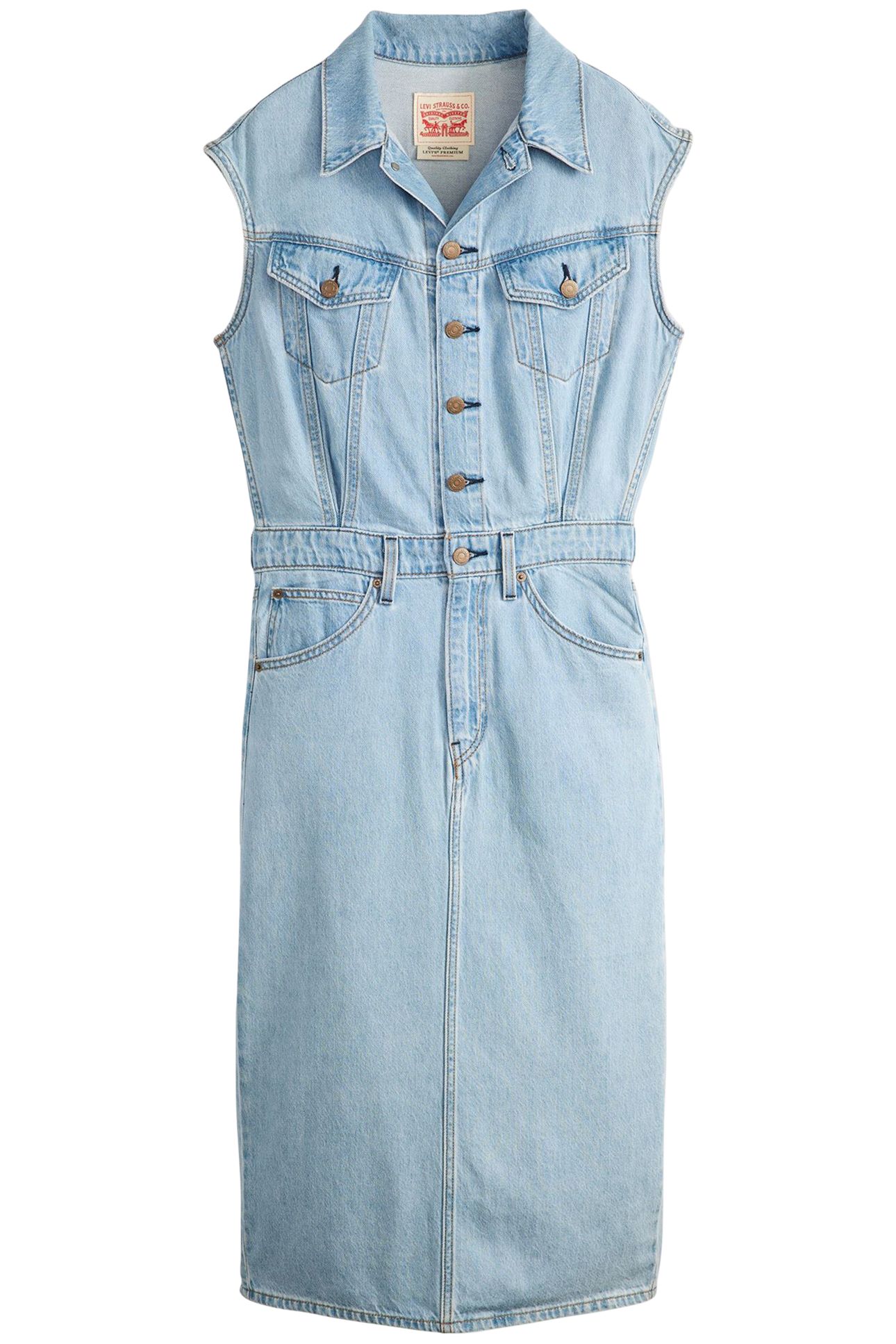 ICONIC SLEEVELESS LIGHTWEIGHT DRESS LIGHT INDIGO 3