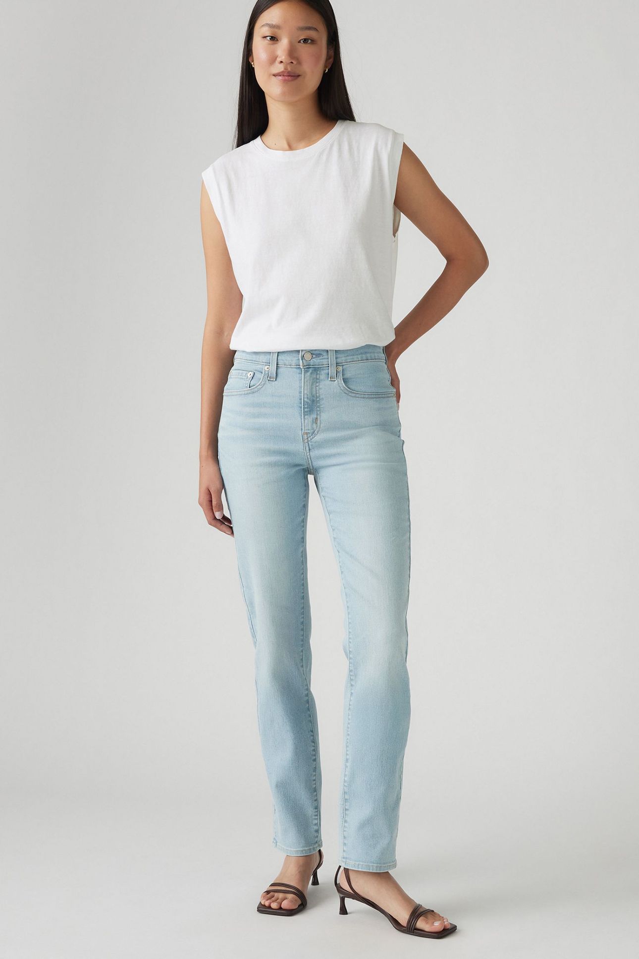 724™ HIGH RISE STRAIGHT JEANS LIGHT INDIGO 7