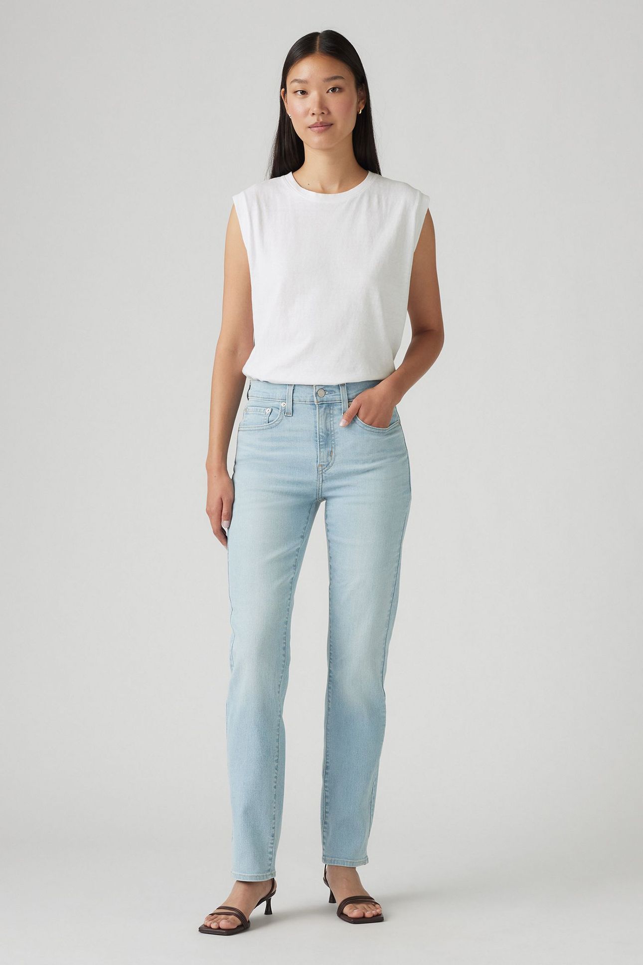 724™ HIGH RISE STRAIGHT JEANS LIGHT INDIGO 2