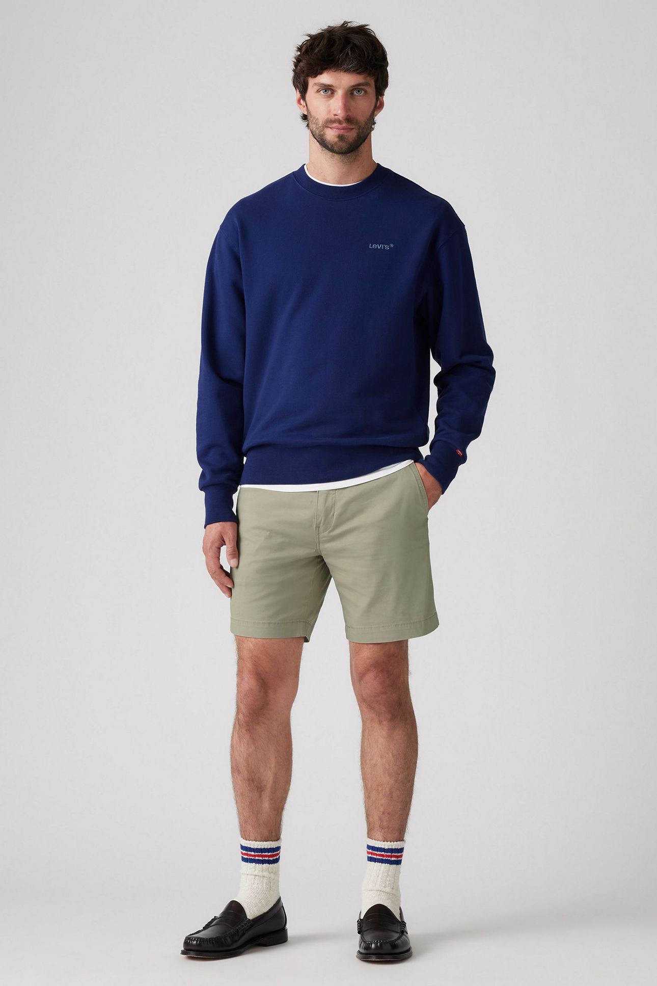 CHINO STANDARD COTTON LINEN SHORTS NEUTRAL 5