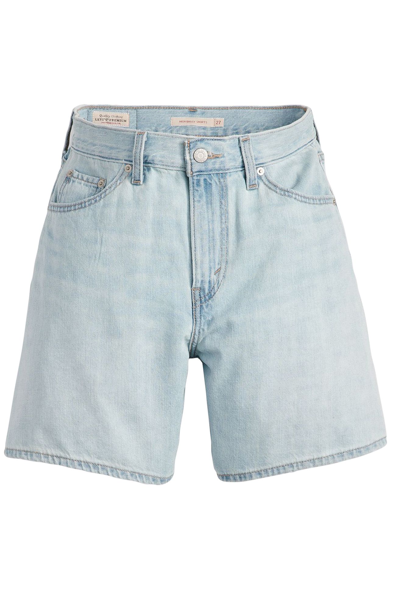 HIGH RISE BAGGY SHORTS LIGHT INDIGO 4