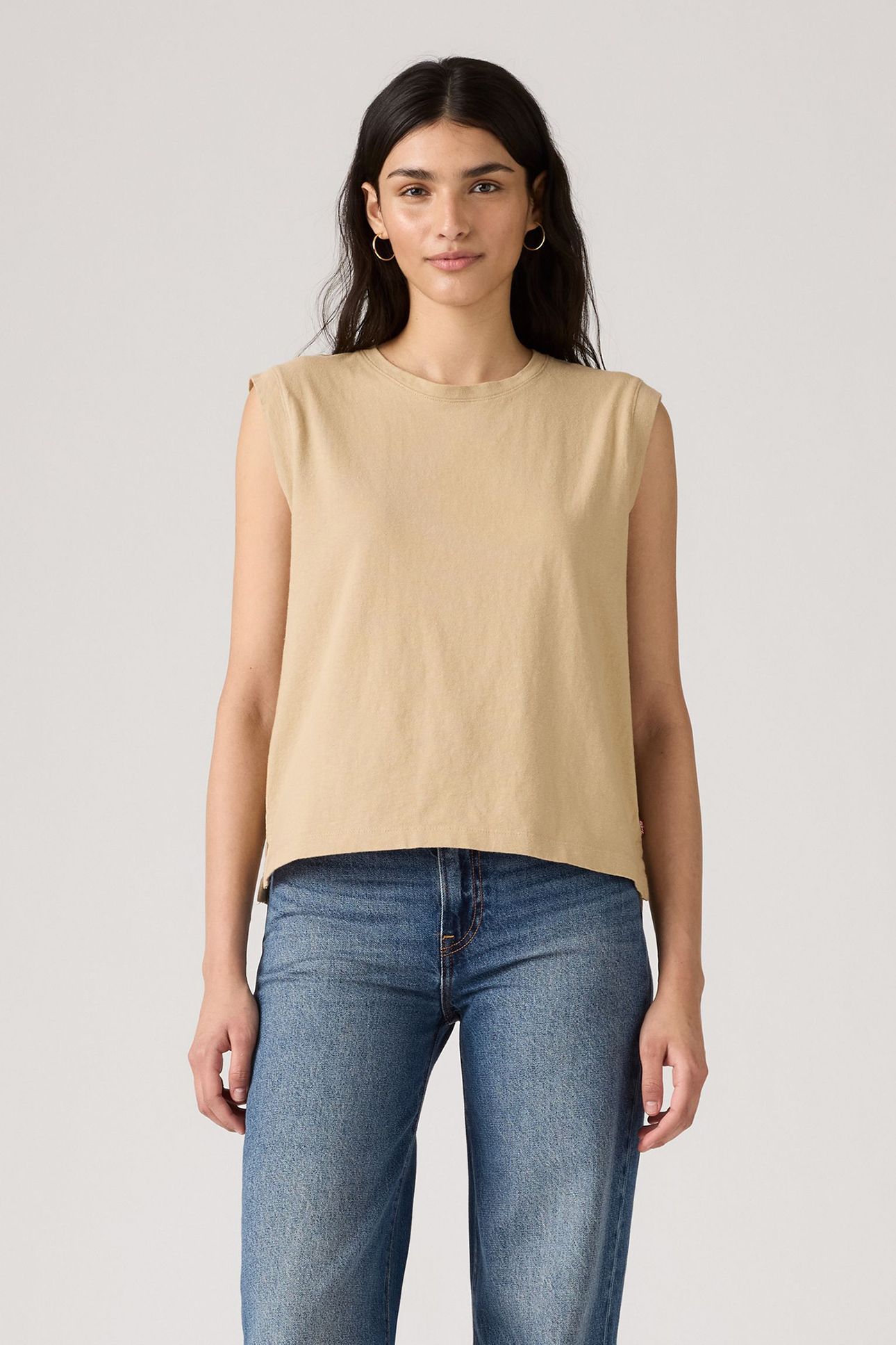 BOXY TANK TOP TAN 3