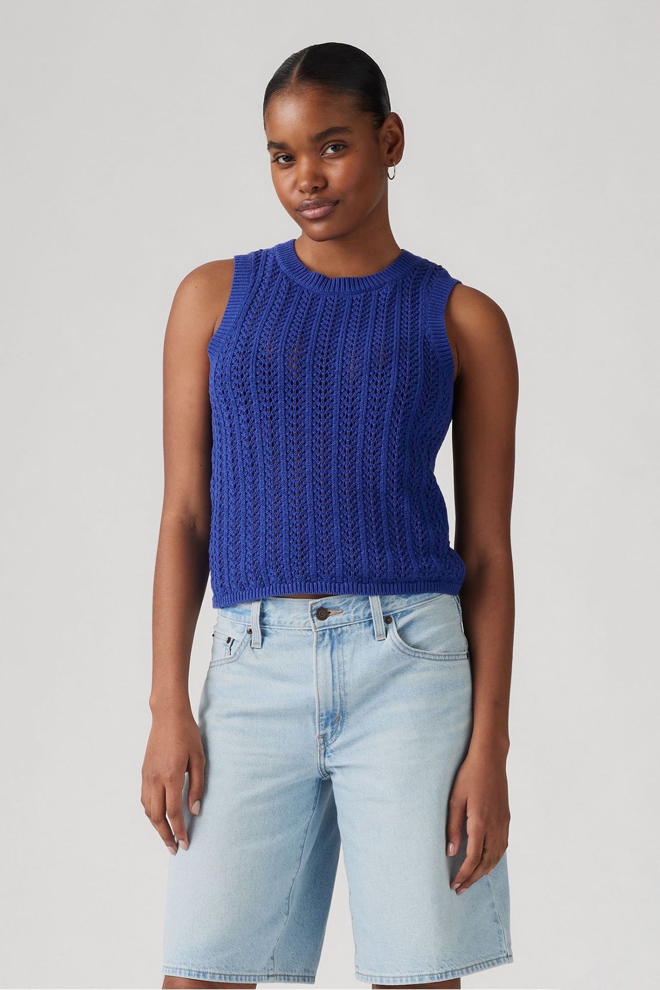 SUNRISE CROCHET TANK BLUE 1
