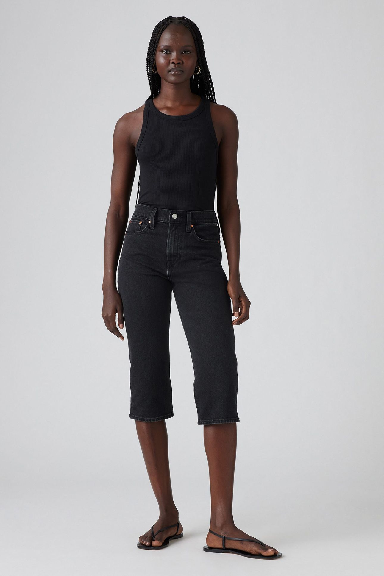 WEDGIE CAPRI JEANS BLACK 2