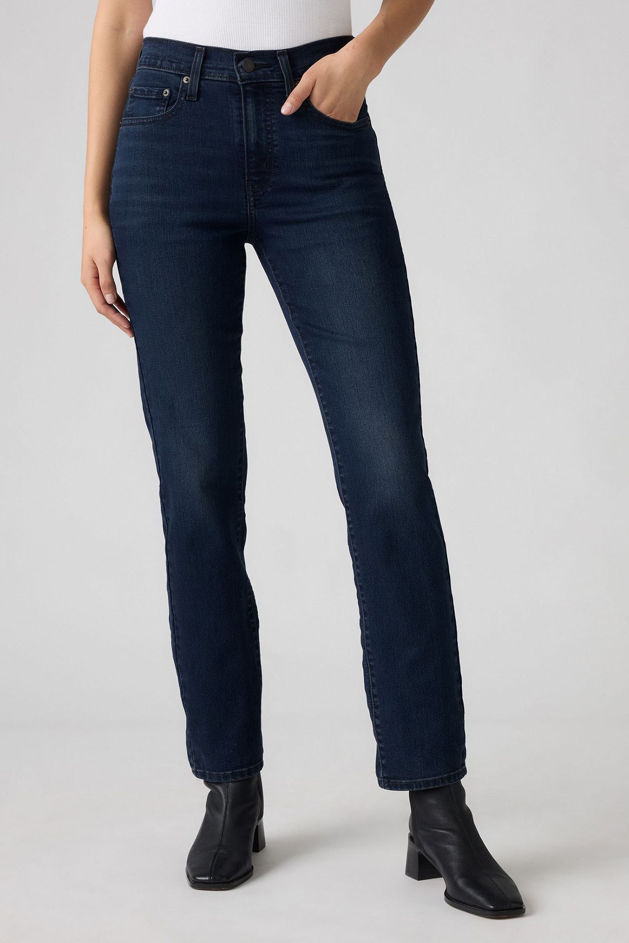 724™ HIGH RISE STRAIGHT JEANS DARK INDIGO 1