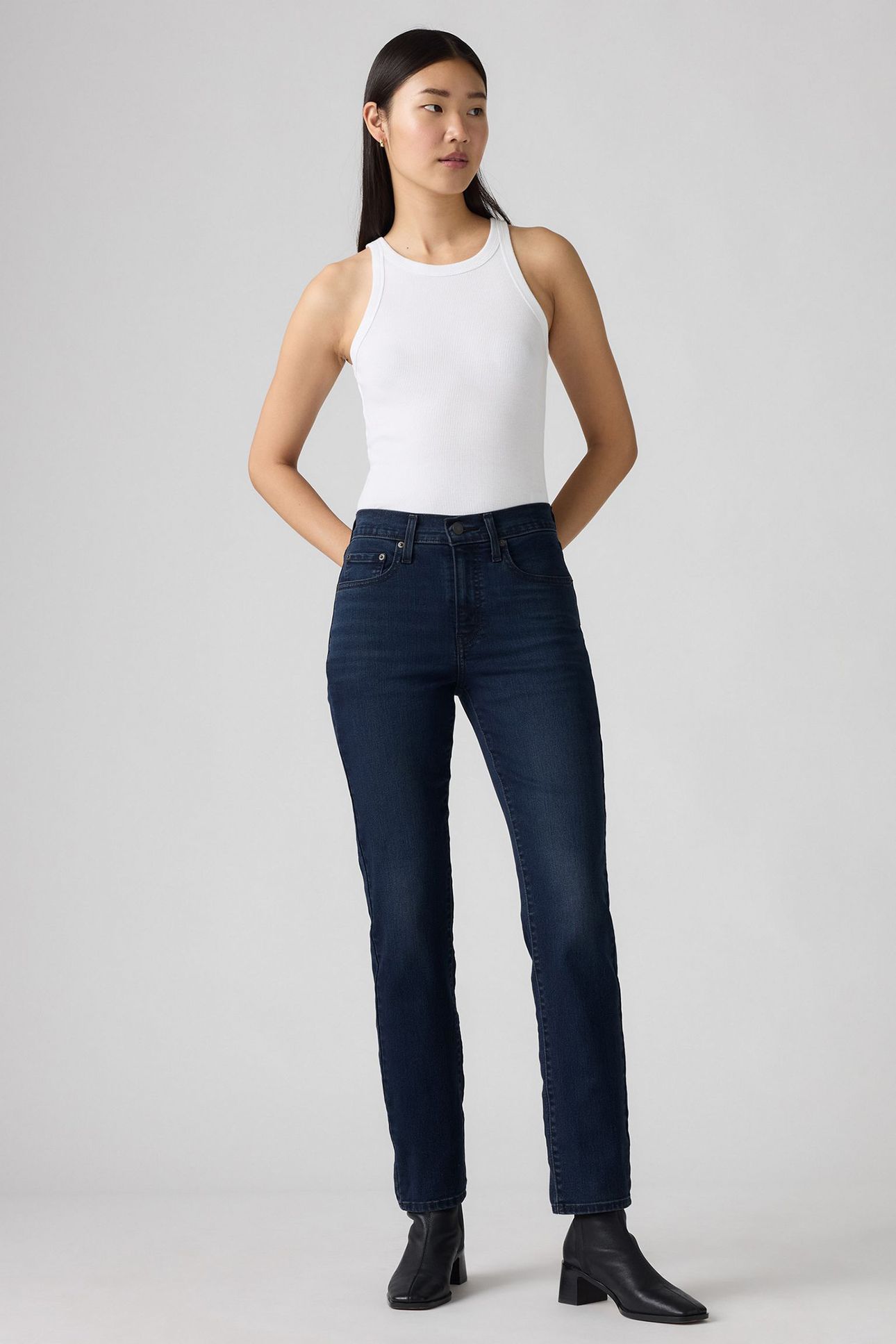 724™ HIGH RISE STRAIGHT JEANS DARK INDIGO 2