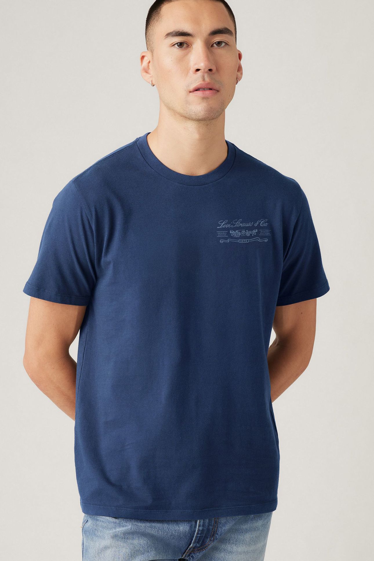 GRAPHIC CREWNECK T-SHIRT BLUE 4