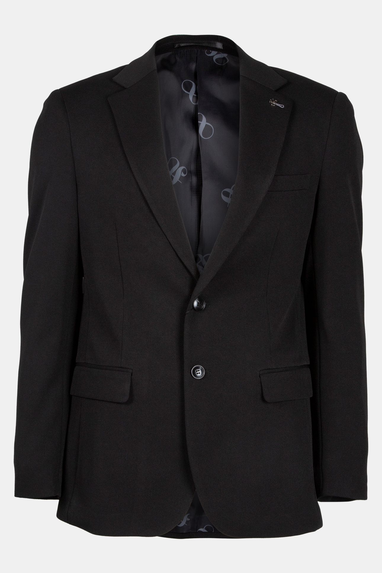 2 BUTTON JACKET TEXTURED KNIT BLACK 3