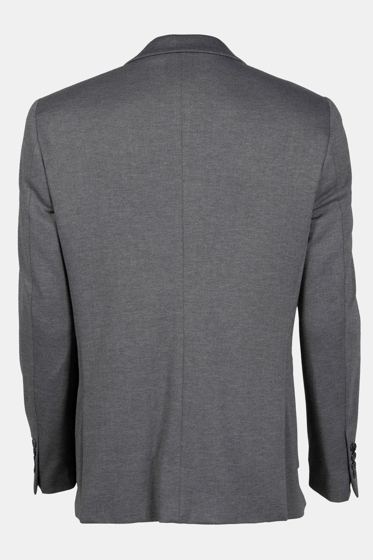 2 BUTTON JACKET JERSEY KNIT PATCH POCKETS CHARCOAL 4