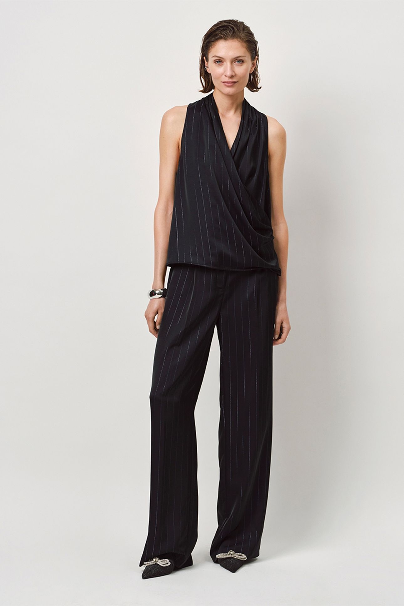 LAROD PINSTRIPE PANTS RAVEN 1
