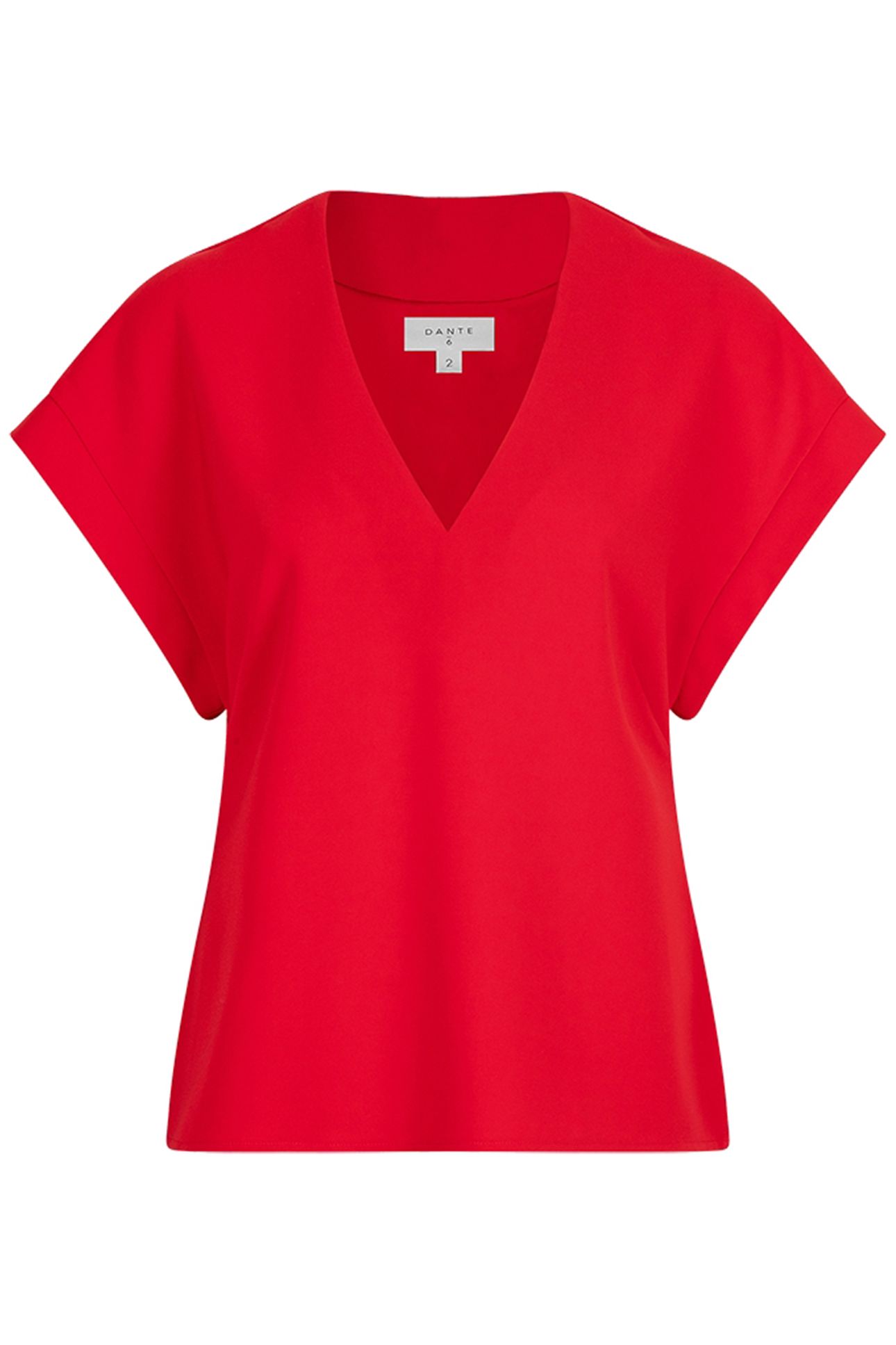 HENNE DETAILED SLIT TOP BRIGHT RED 3