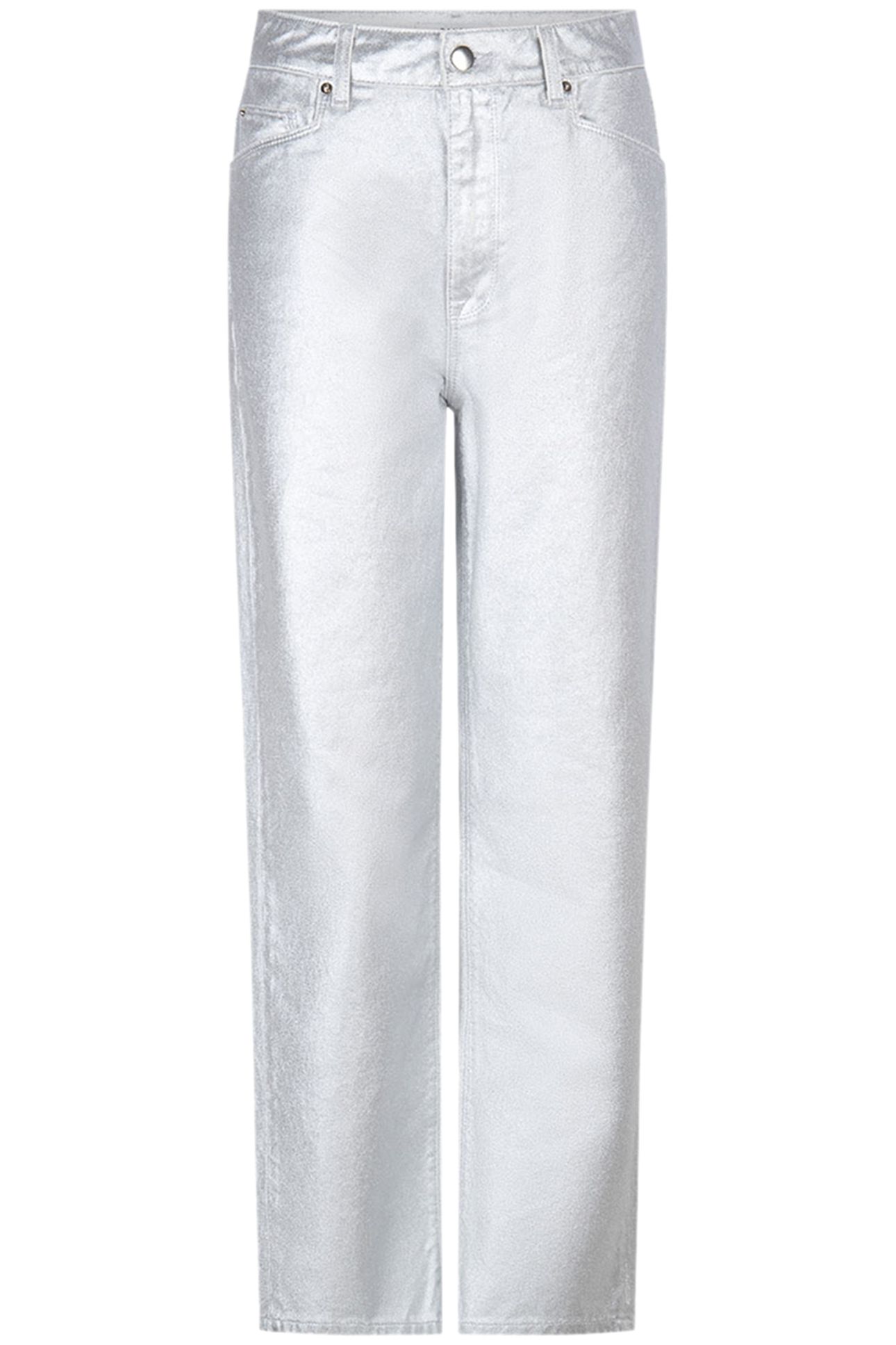 AXELLE STRAIGHT METALLIC JEANS SILVER 3