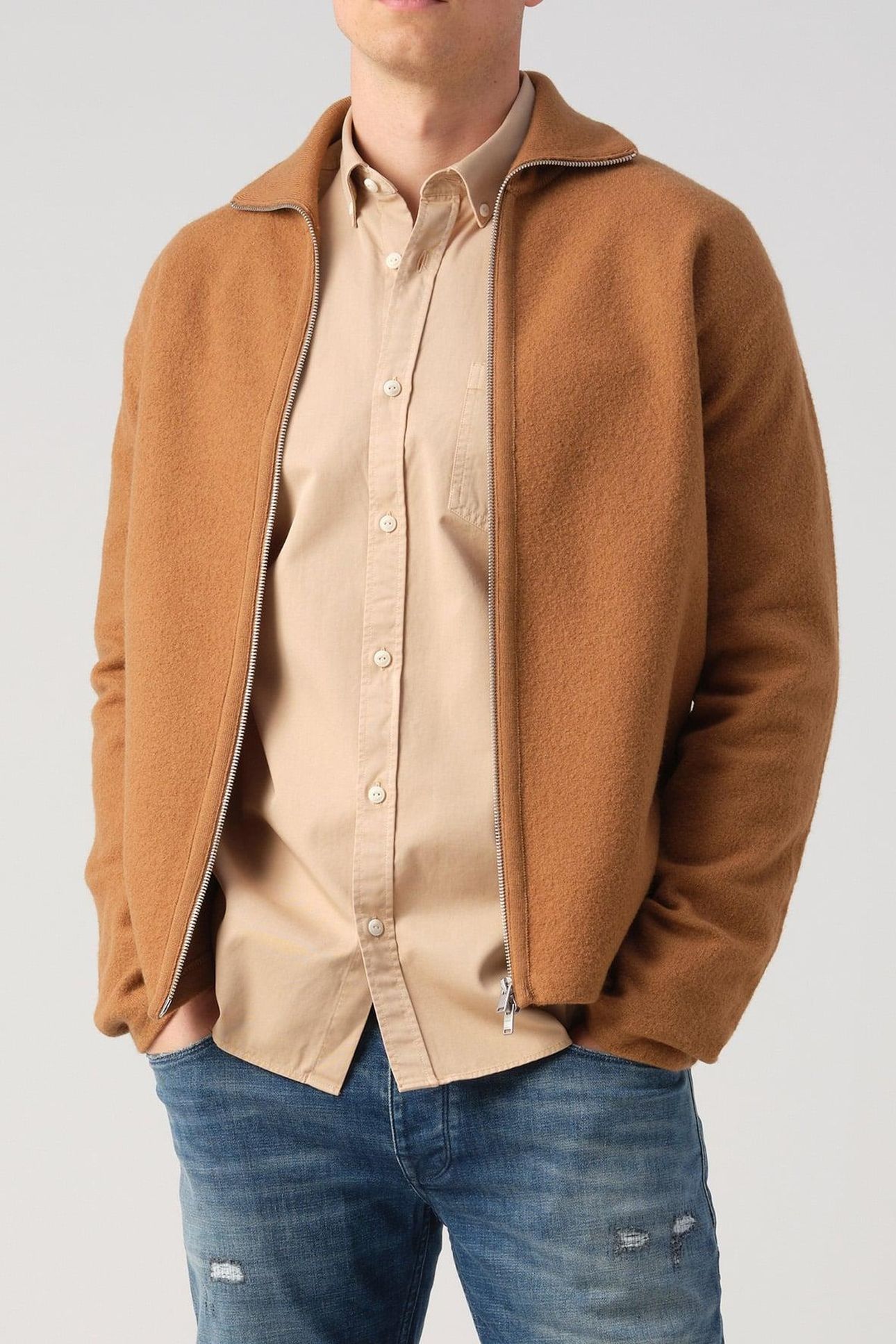 J.C. RAGS RANDY VEST TOASTED COCONUT 1