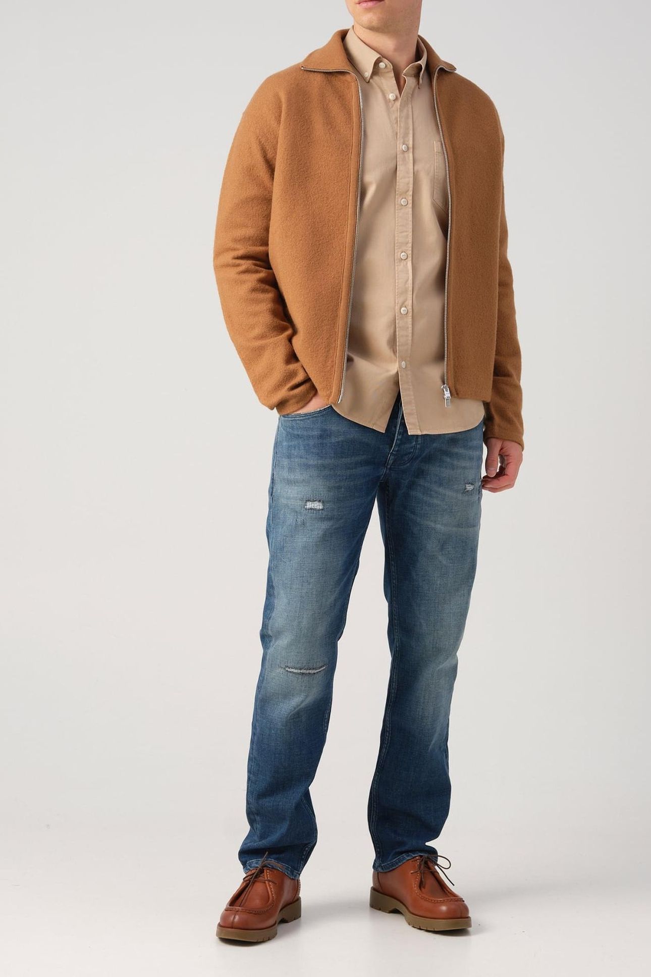 J.C. RAGS RANDY VEST TOASTED COCONUT 3
