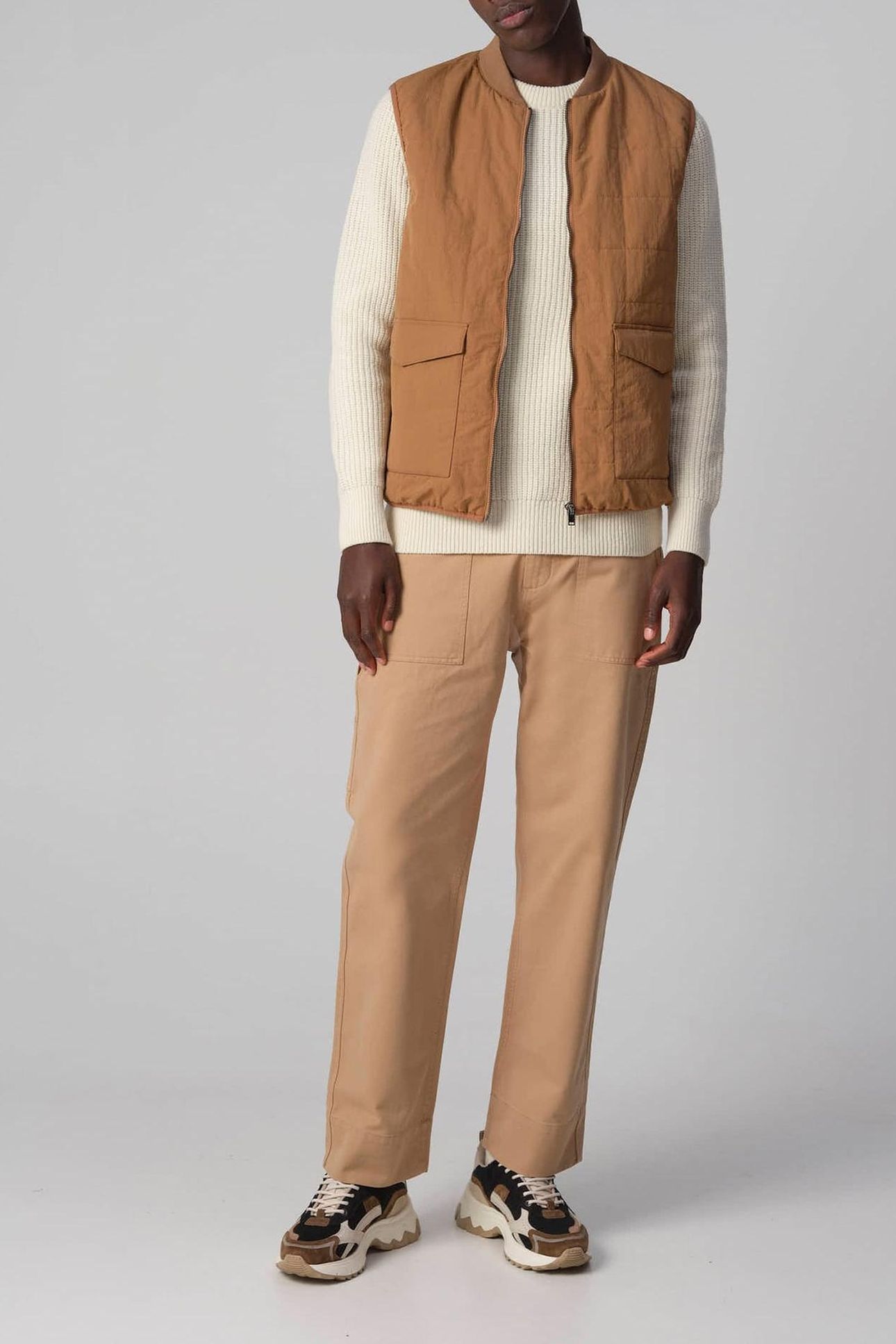 J.C. RAGS RAFE BODYWARMER TOASTED COCONUT 2