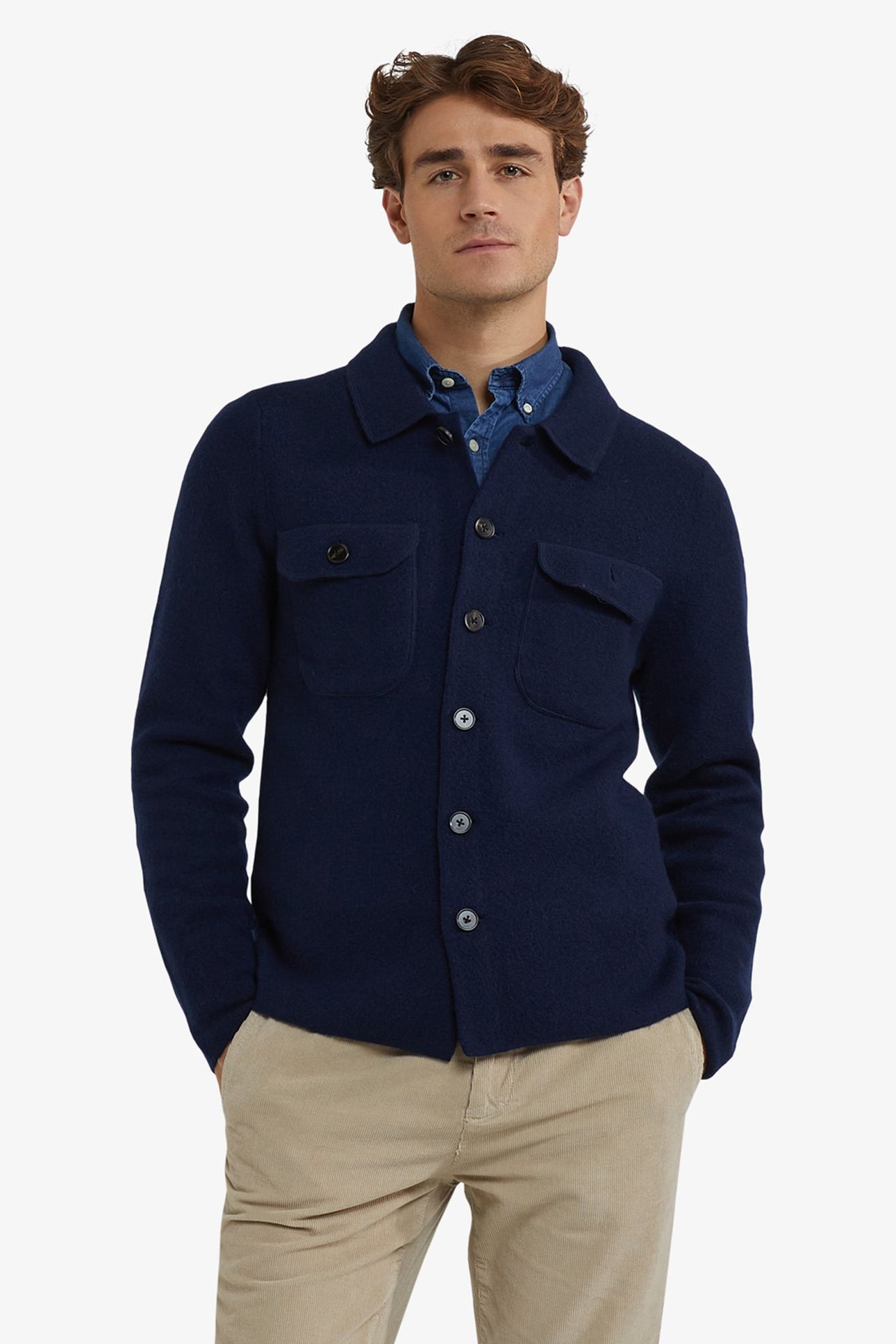 FASHION BUTTON CARDIGAN NAVY 1