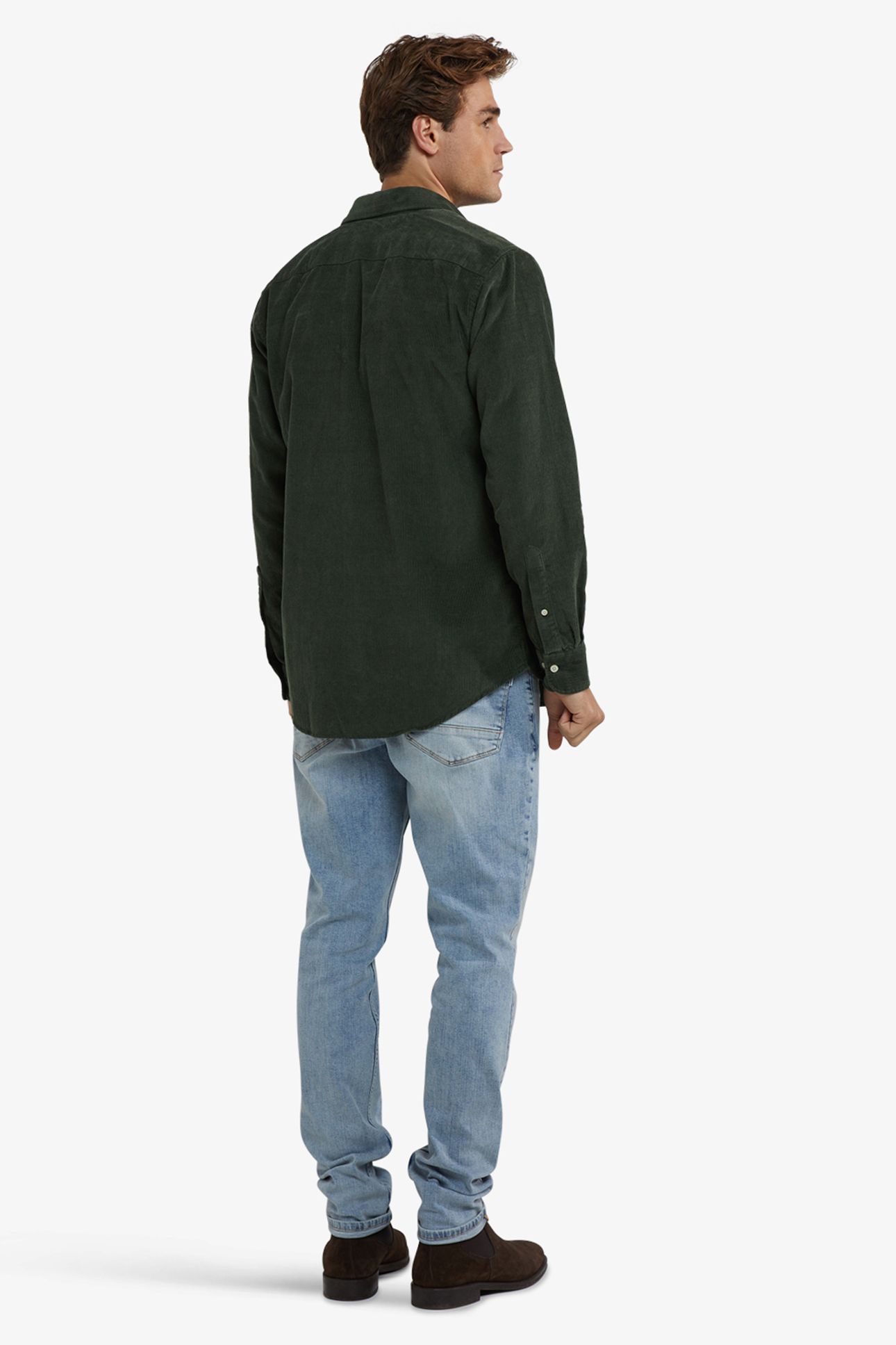 CORDUROY SHIRT DARK OLIVE 3