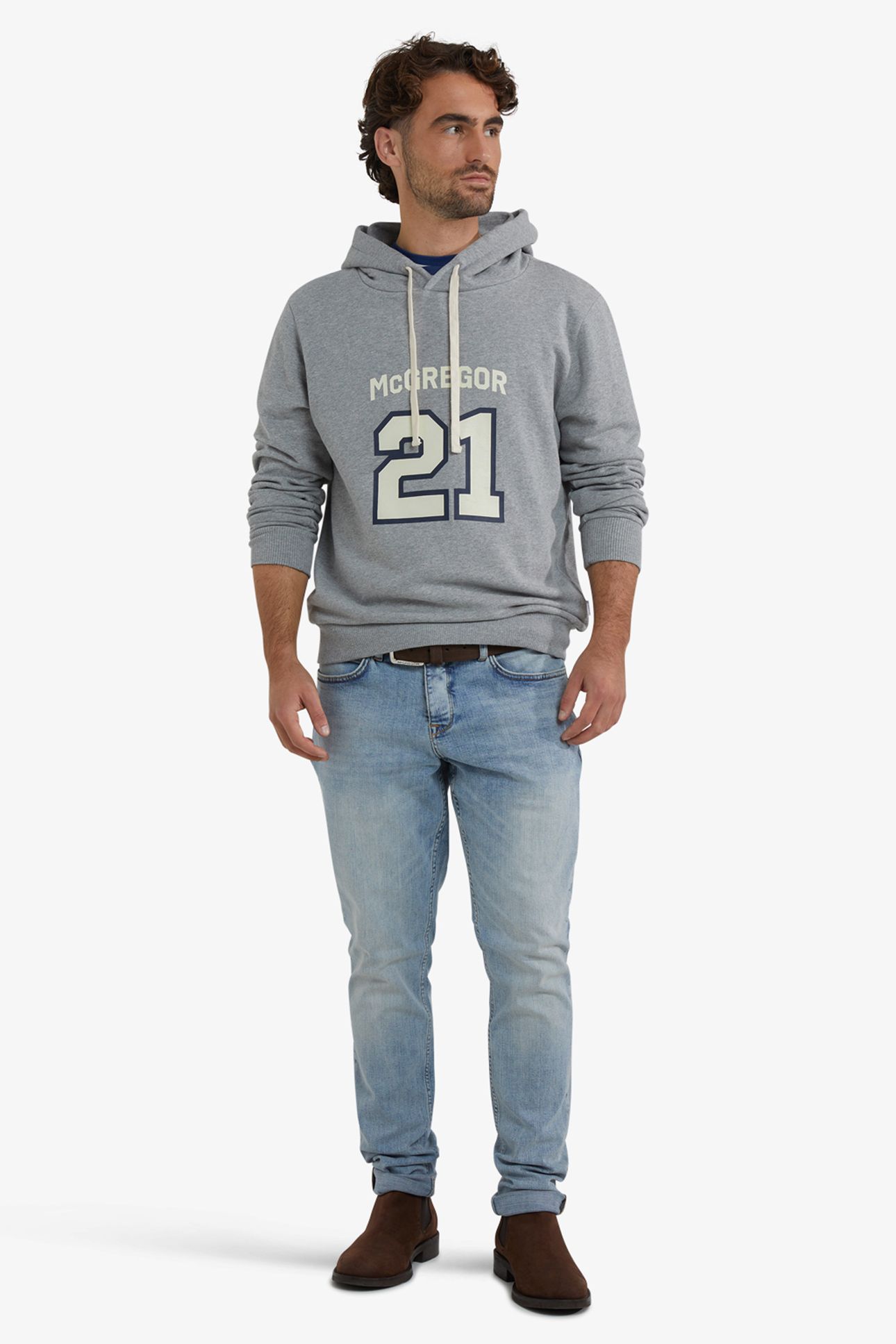 GRAPHIC HOODY MEDIUM GREY MELANGE 2