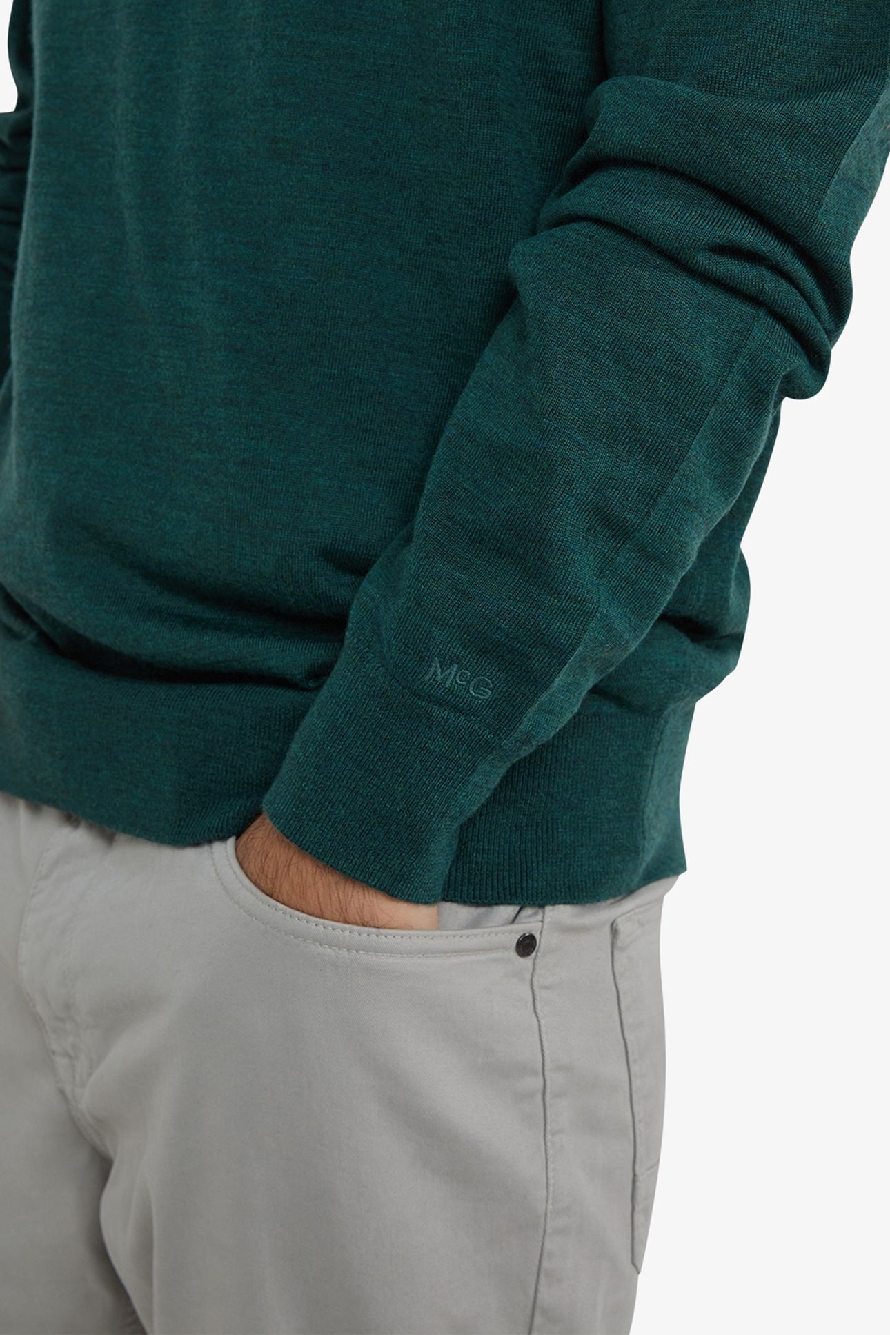 FINE MERINO C-NECK SWEATER WINTER SAGE 5