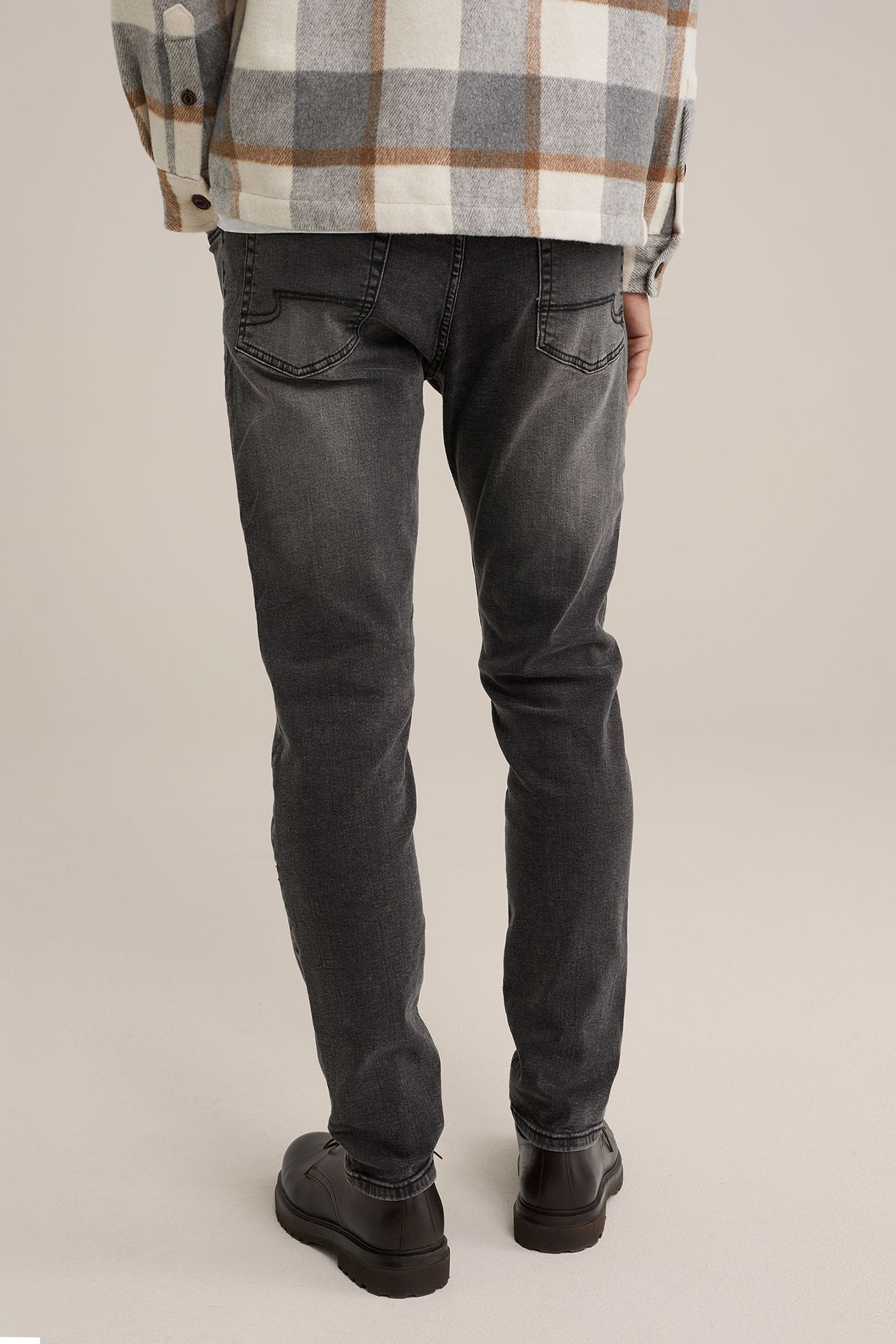 5-POCKET MID WAIST DARK GREY 2