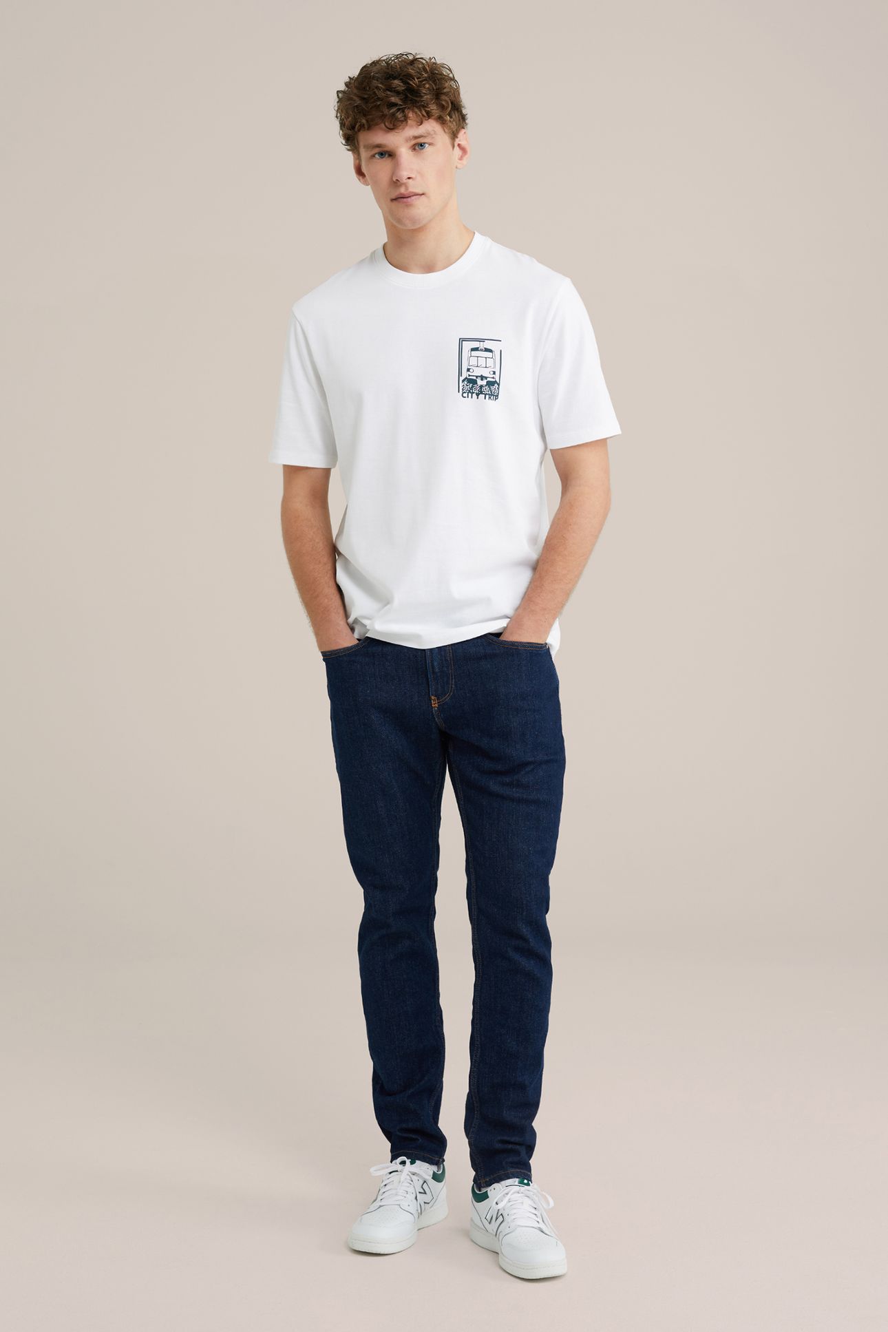 5-POCKET MID WAIST DARK BLUE 3