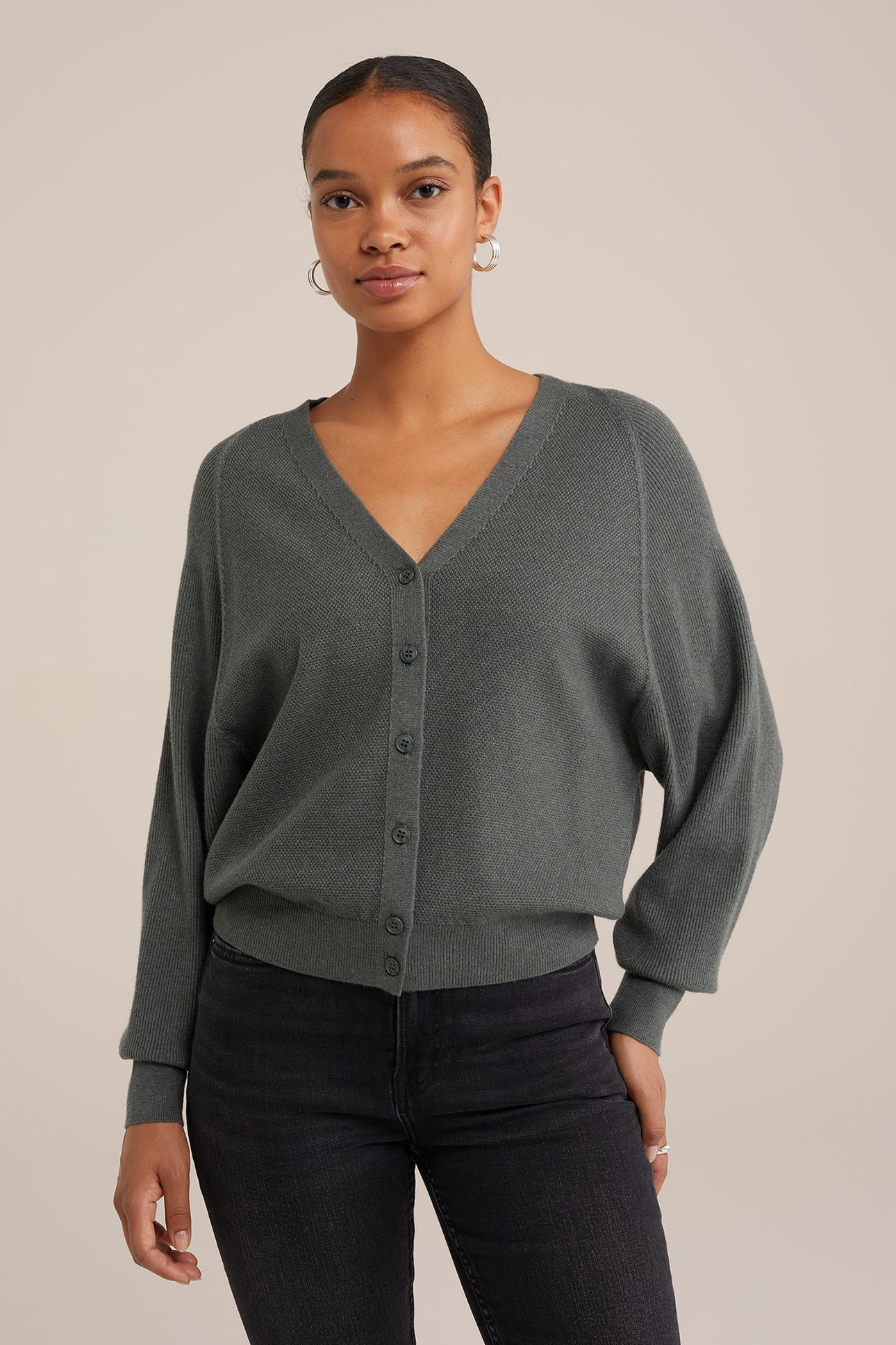 GEBREID VEST GREYISH GREEN 1