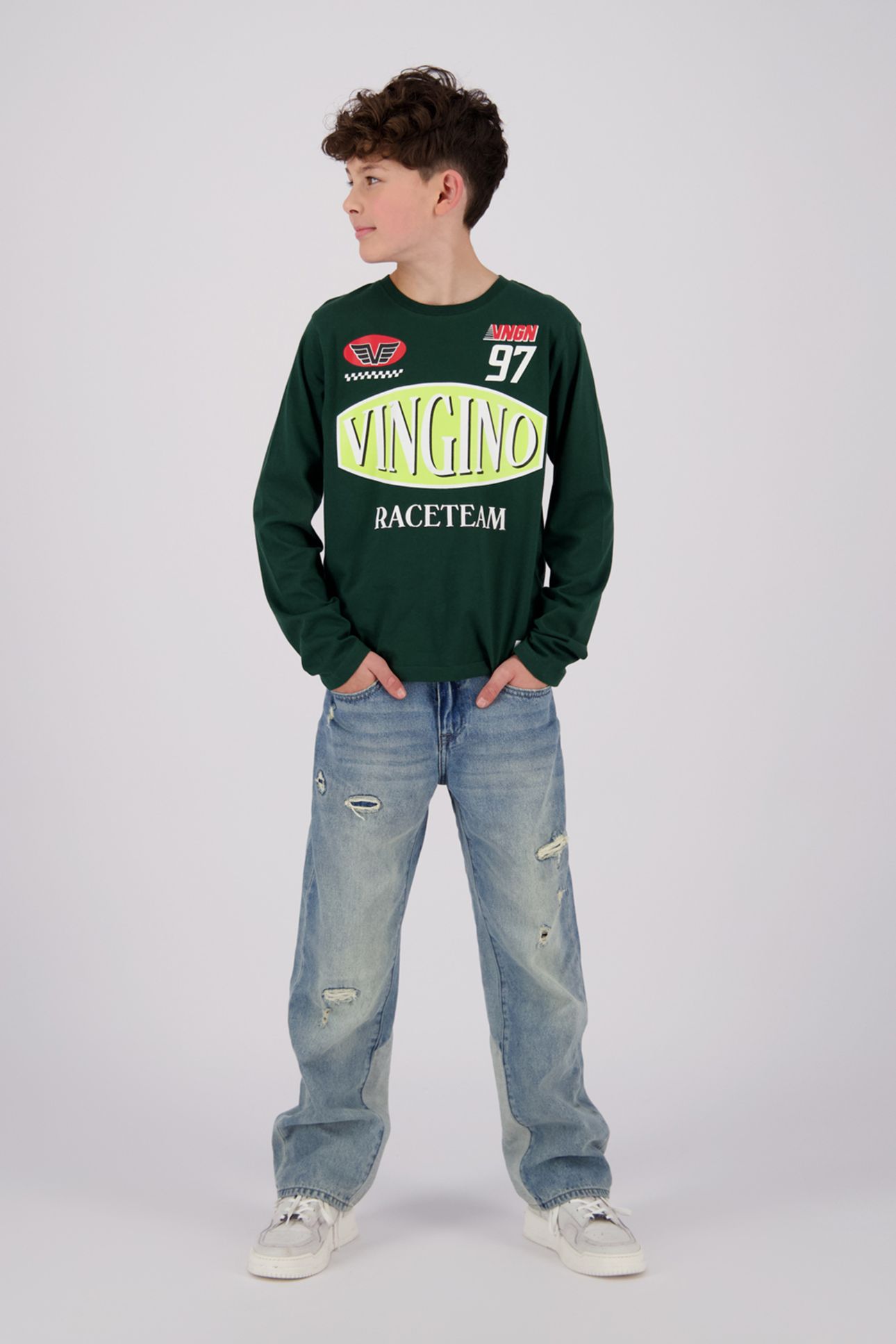 BOYS JACING T-SHIRT RACING GREEN 1